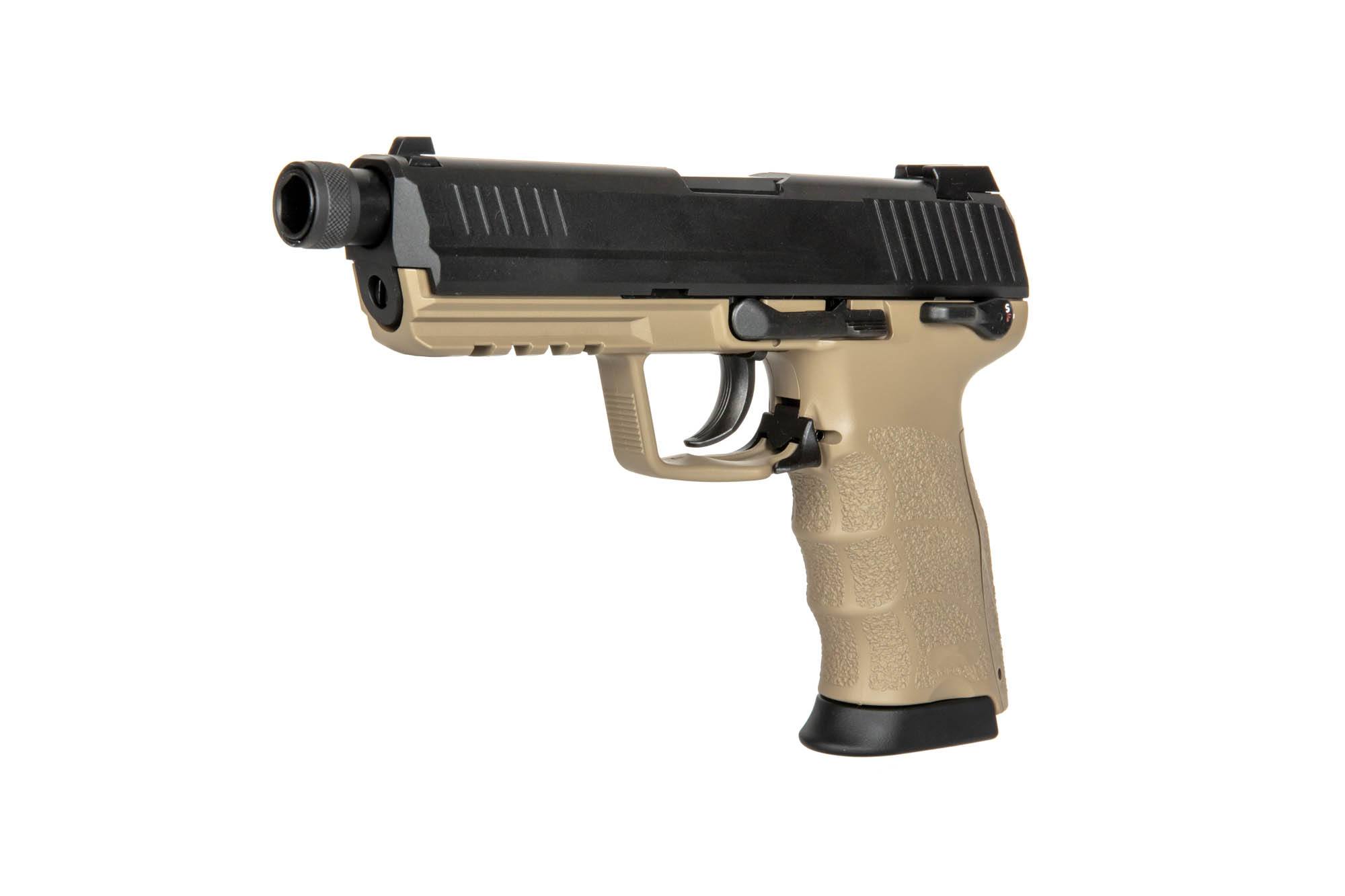 45 Tactical Pistol with Silencer - Tan