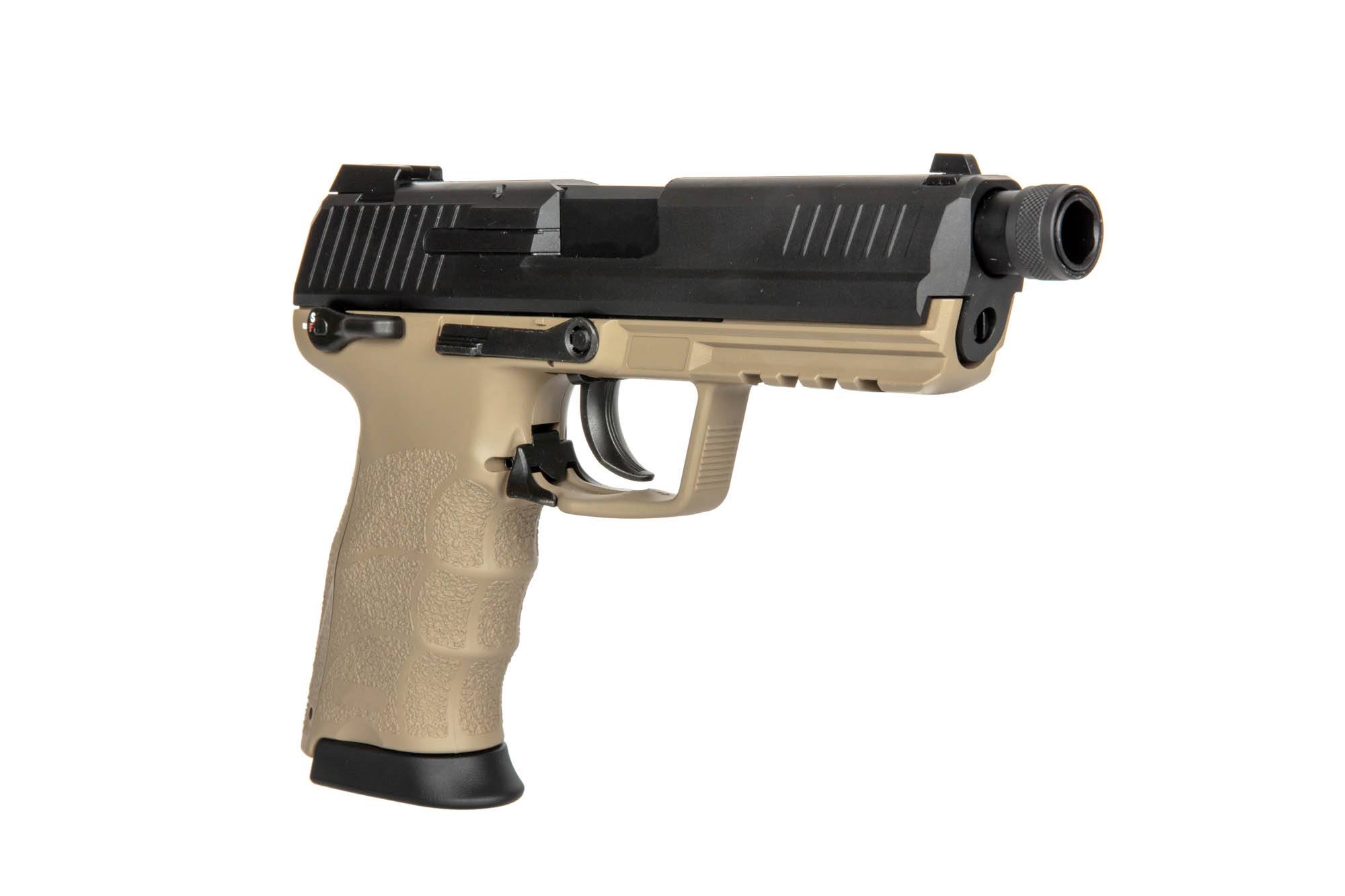 45 Tactical Pistol with Silencer - Tan