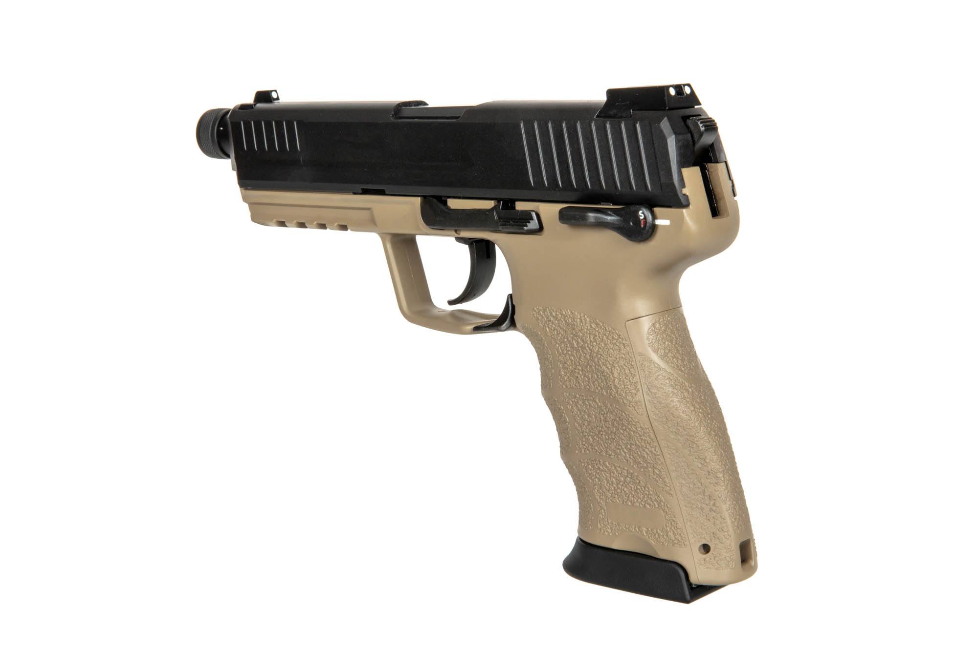 45 Tactical Pistol with Silencer - Tan