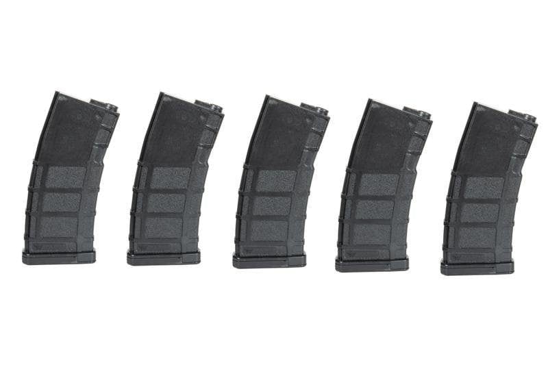 Set of 5 BMAG 140 BB Magazines for M4 - Black