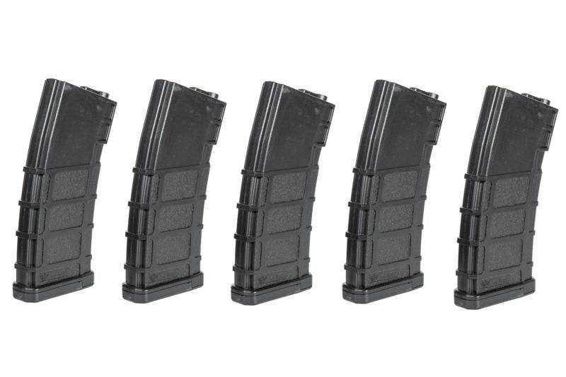 Set of 5 BMAG 140 BB Magazines for M4 - Black