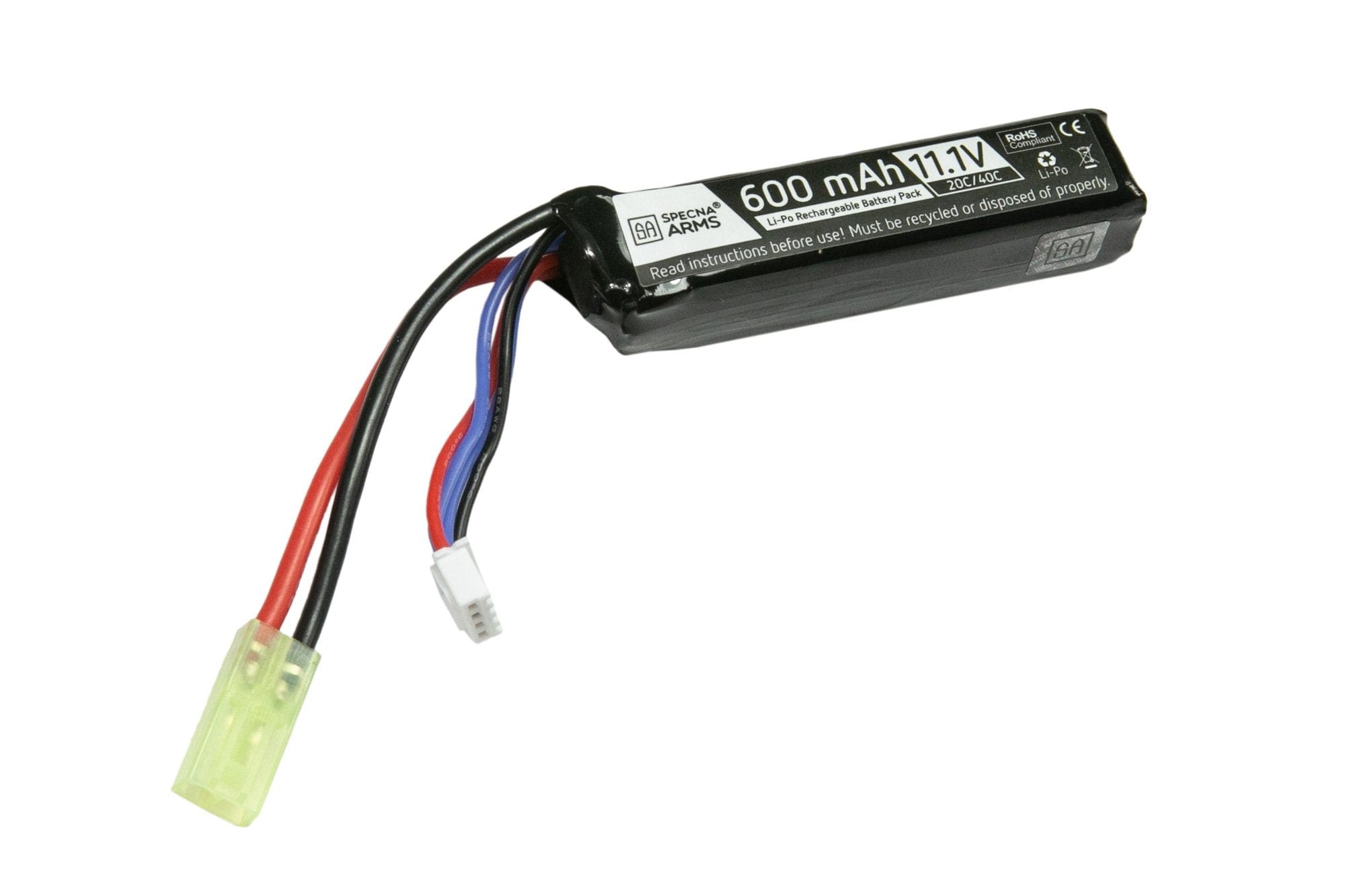 LiPo 7.4V 600mAh 20/40C for PDW - Tamiya Mini