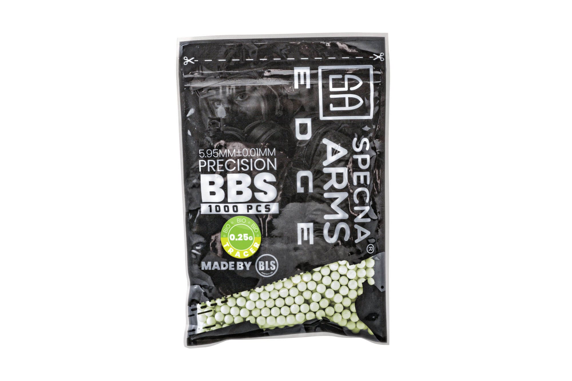 Green Tracer BIO Precision BBs 0.25g - 1000 BBs