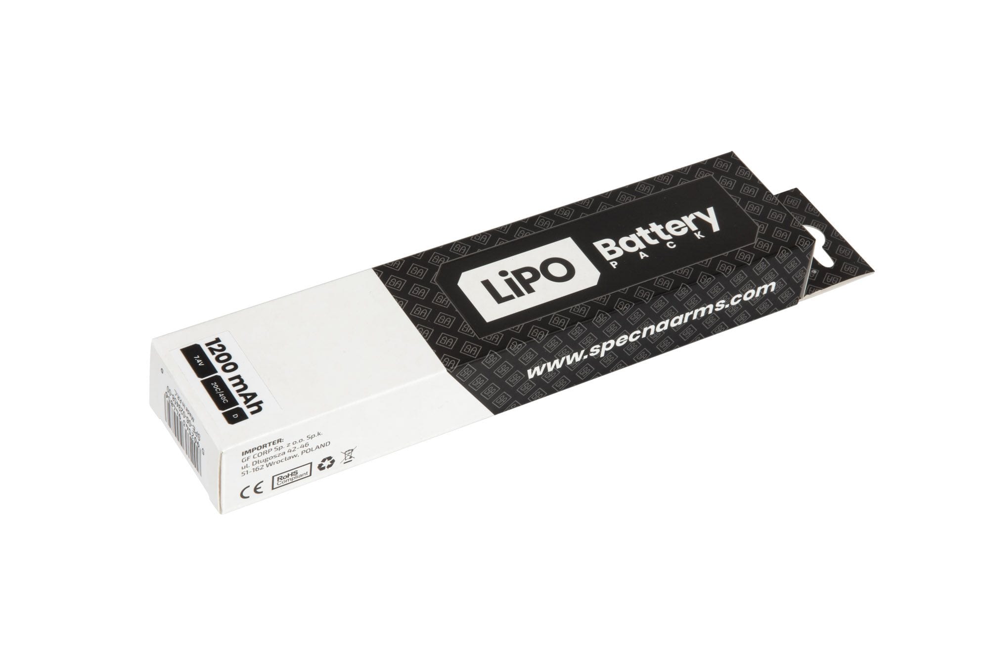 LiPo 7.4V 1200mAh 20C / 40C Battery - T-Connect (Deans) by Specna Arms on Airsoft Mania Europe