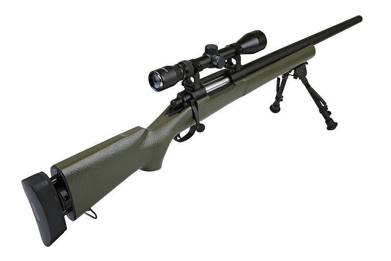 SW-04 Upgraded M24 Sniper Rifle with scope and bipod - olive