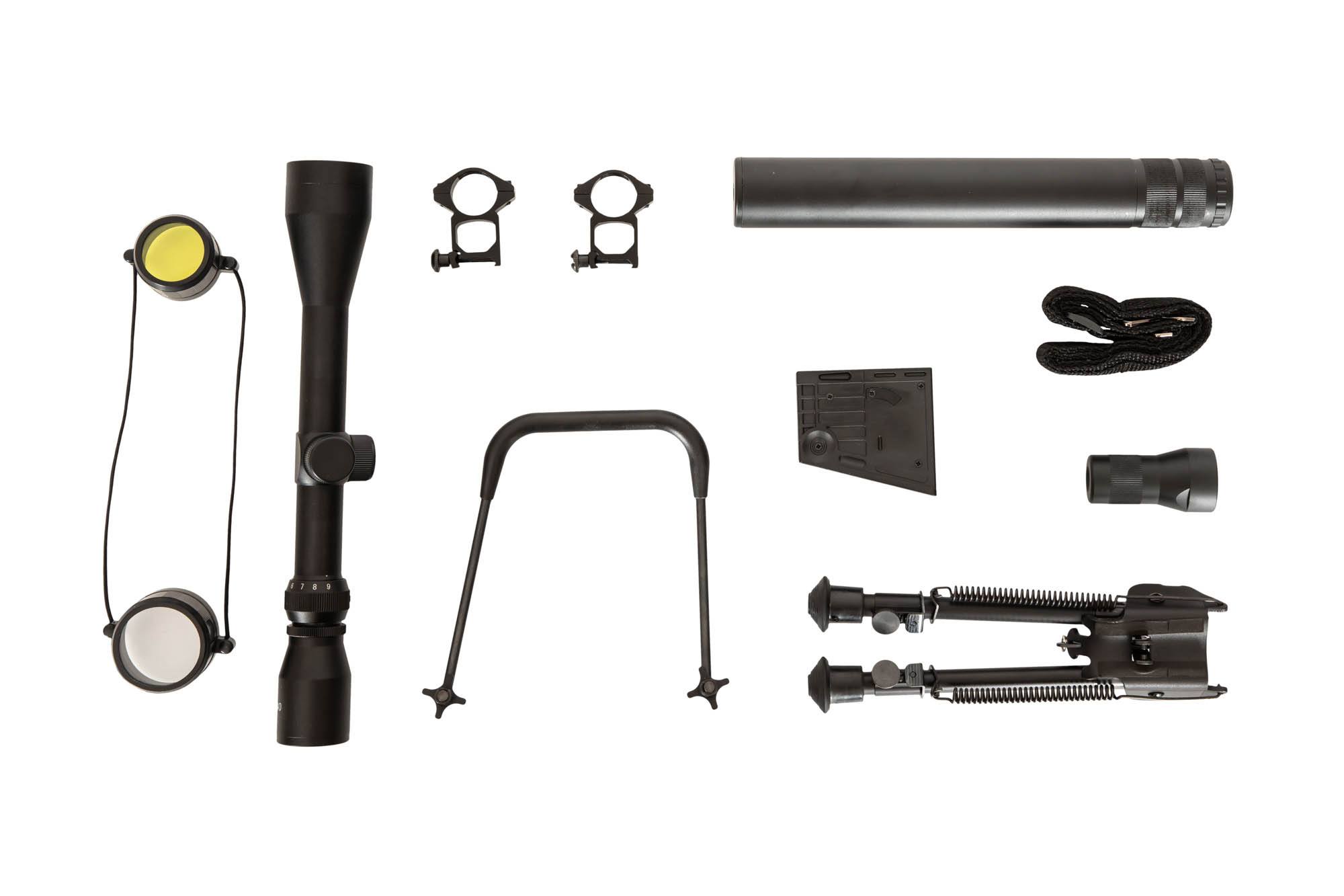 SV-98 sniper (+ bipod + scope + suppressor) russian green