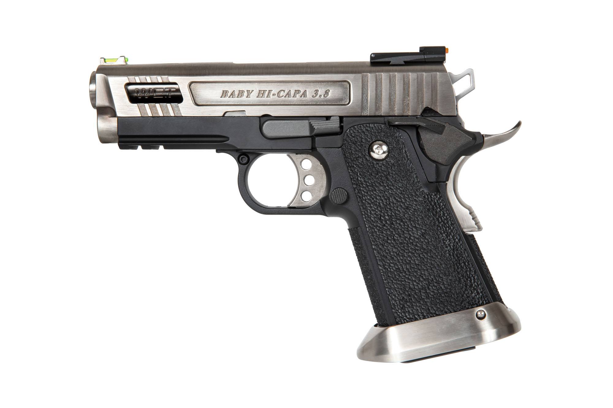 Hi-Capa 3.8 Force “Velociraptor” (Full Auto) Pistol Replica - Silver