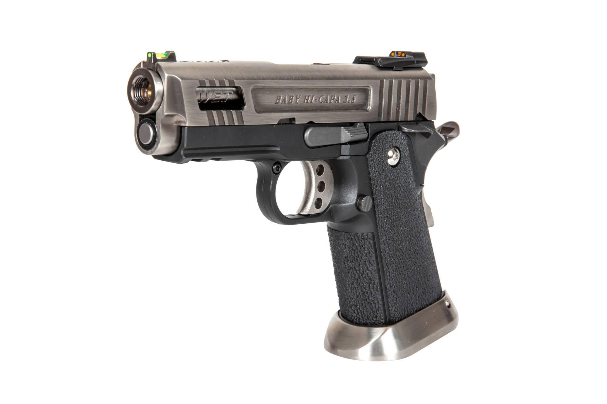 Hi-Capa 3.8 Force “Velociraptor” (Full Auto) Pistol Replica - Silver by WE on Airsoft Mania Europe