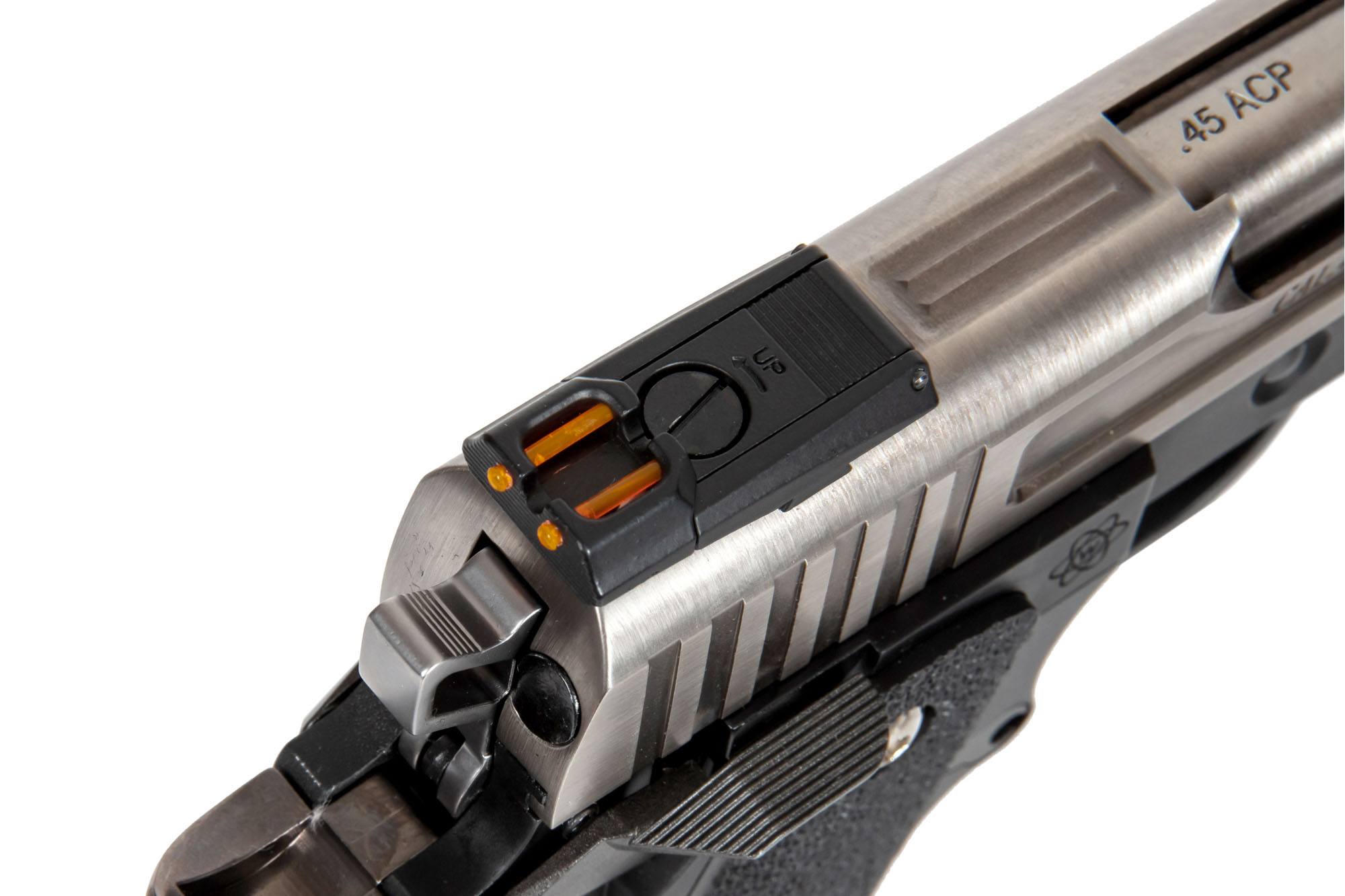 Hi-Capa 3.8 Force “Velociraptor” (Full Auto) Pistol Replica - Silver by WE on Airsoft Mania Europe