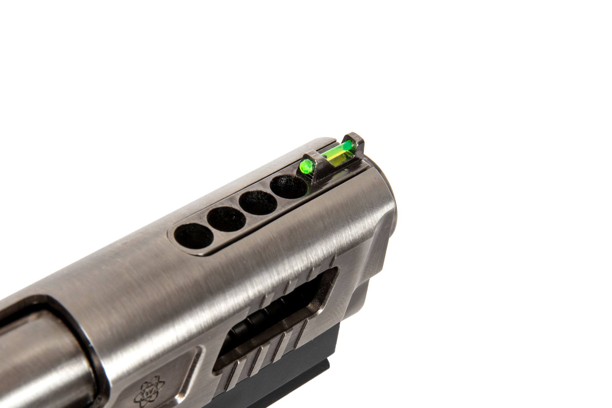 Hi-Capa 3.8 Force “Velociraptor” (Full Auto) Pistol Replica - Silver by WE on Airsoft Mania Europe