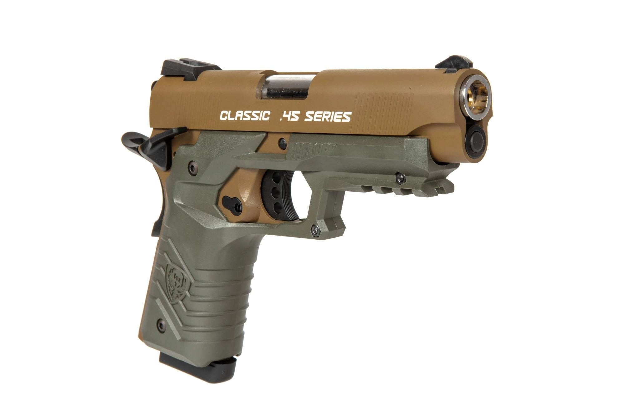 Gas blowback airsoft pistol HG-172 Tan and Olive Drab