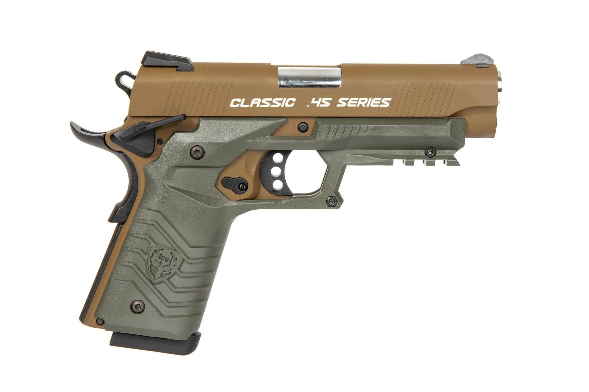 Gas blowback airsoft pistol HG-172 Tan and Olive Drab