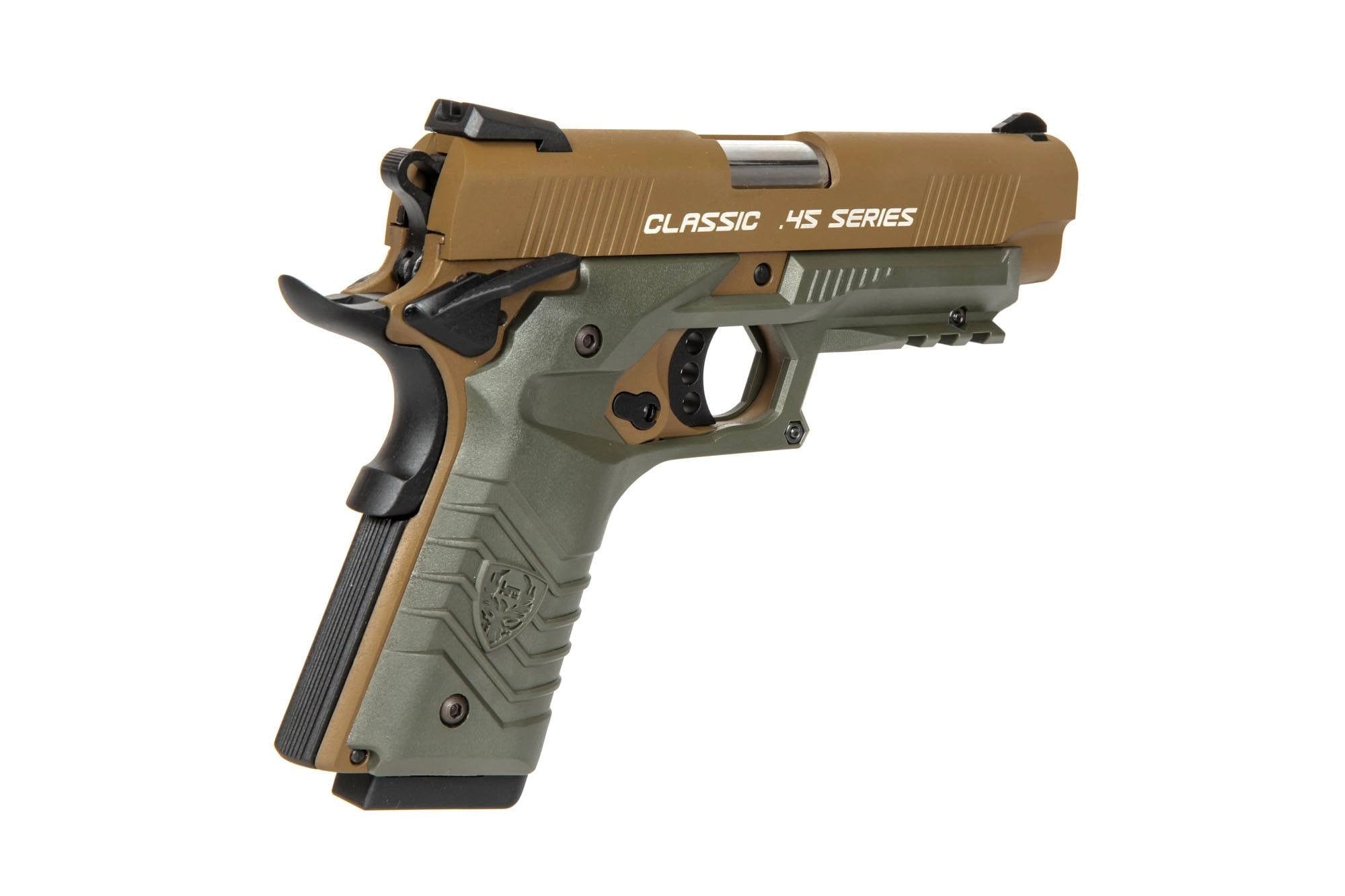 Gas blowback airsoft pistol HG-172 Tan and Olive Drab