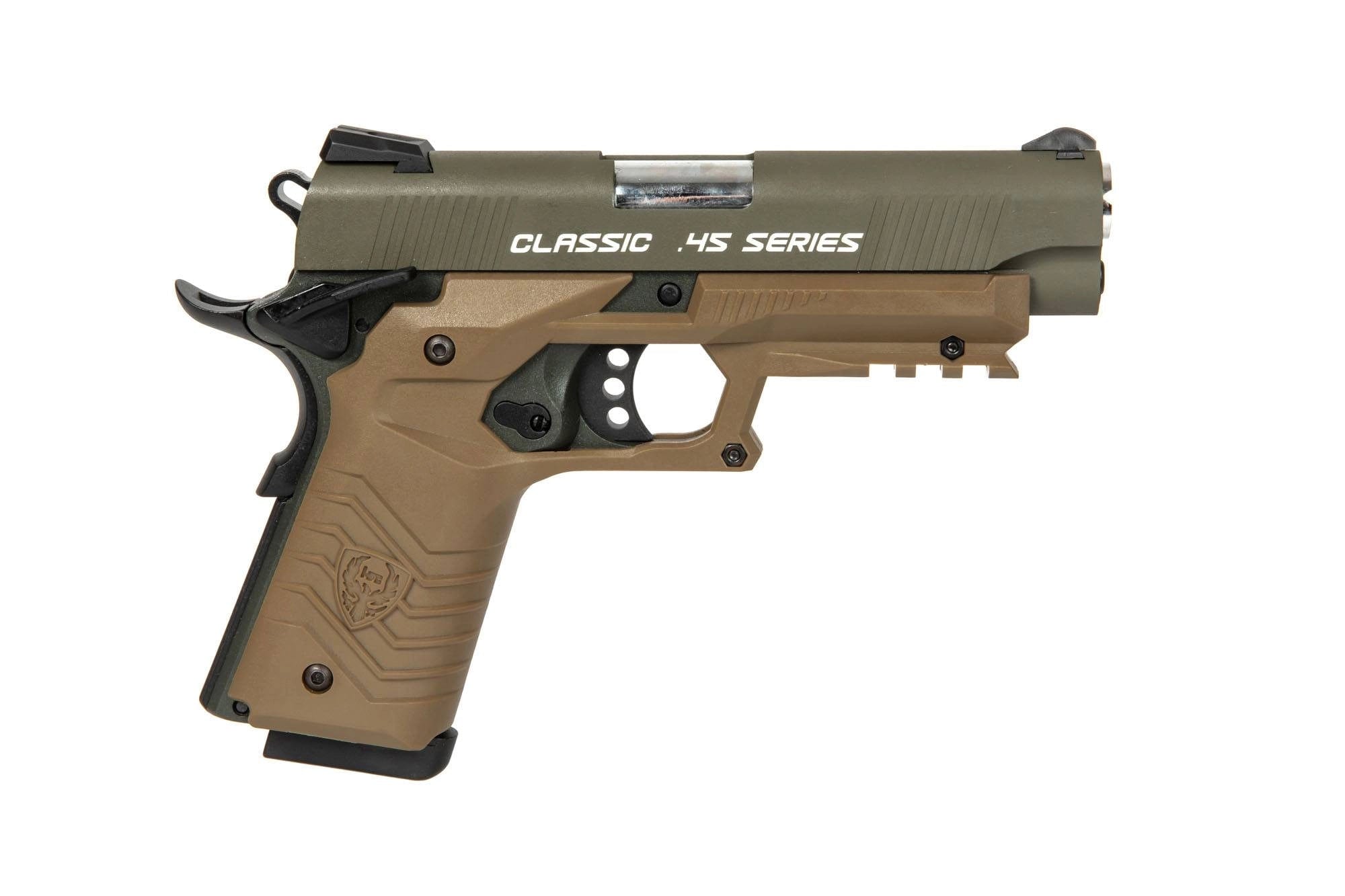 Gas blowback airsoft pistol HG-172 Olive Drab and Tan
