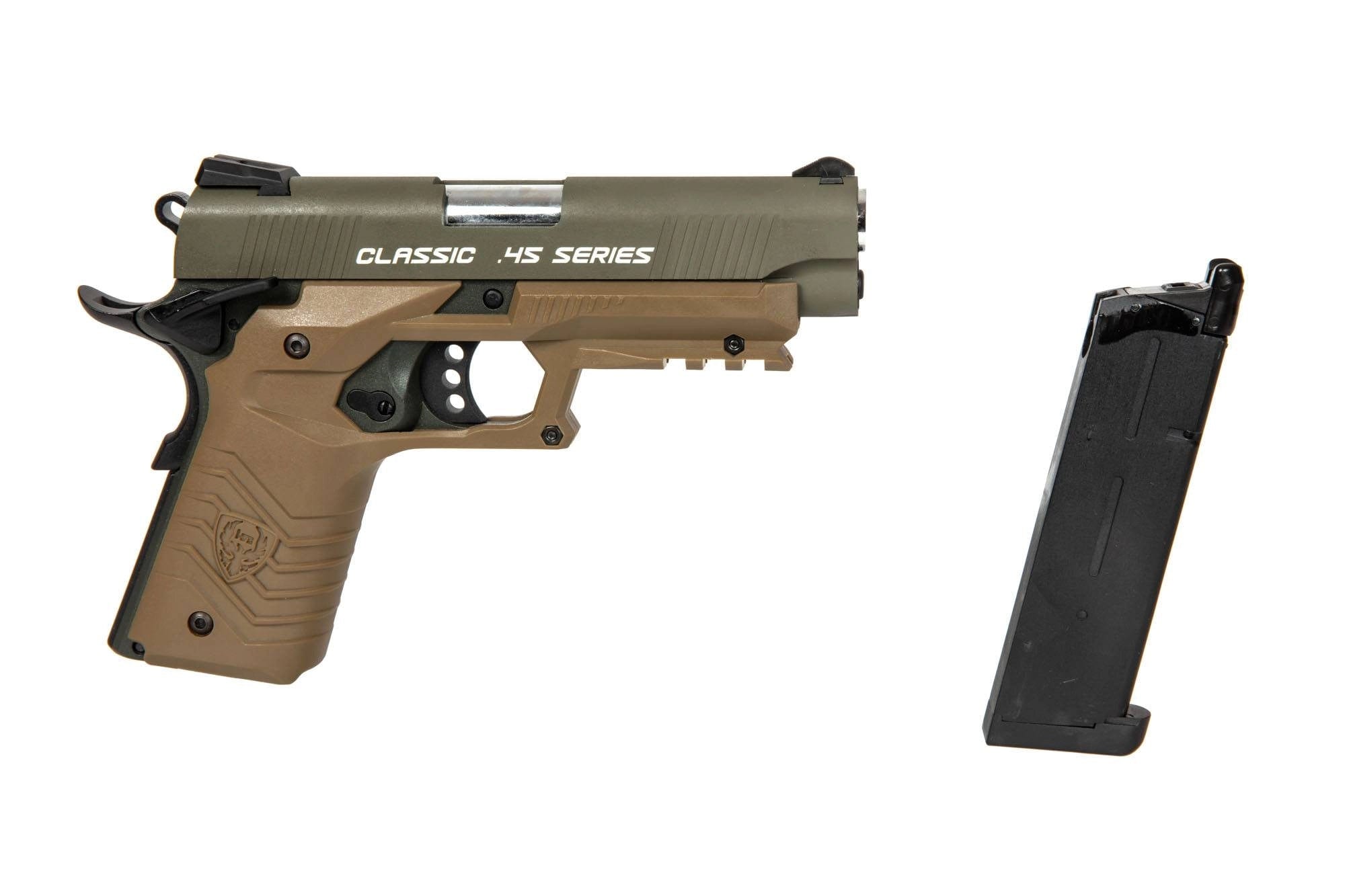 Gas blowback airsoft pistol HG-172 Olive Drab and Tan
