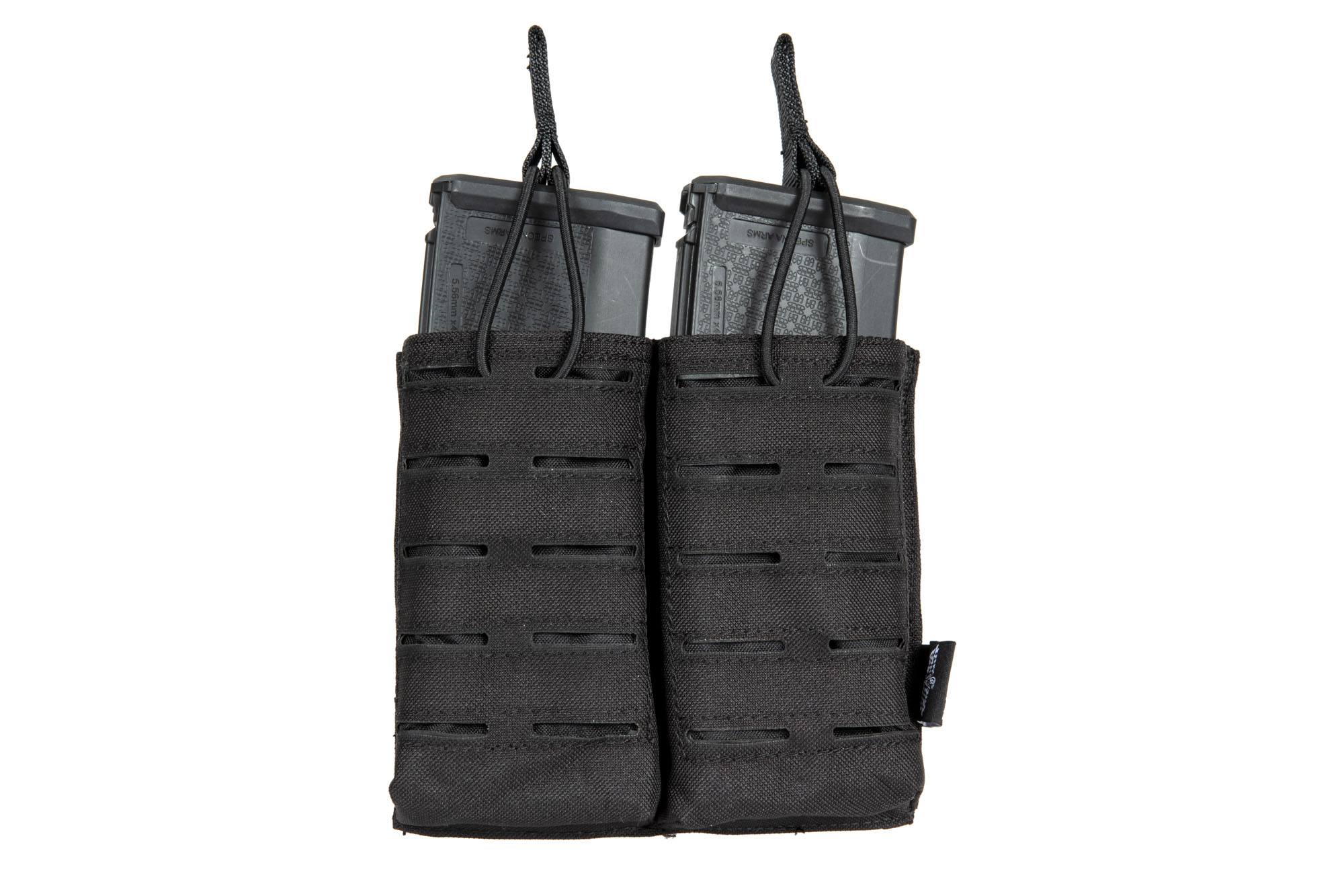 Double Laser-Cut MOLLE M4/M16 Magazine Pouch - Black