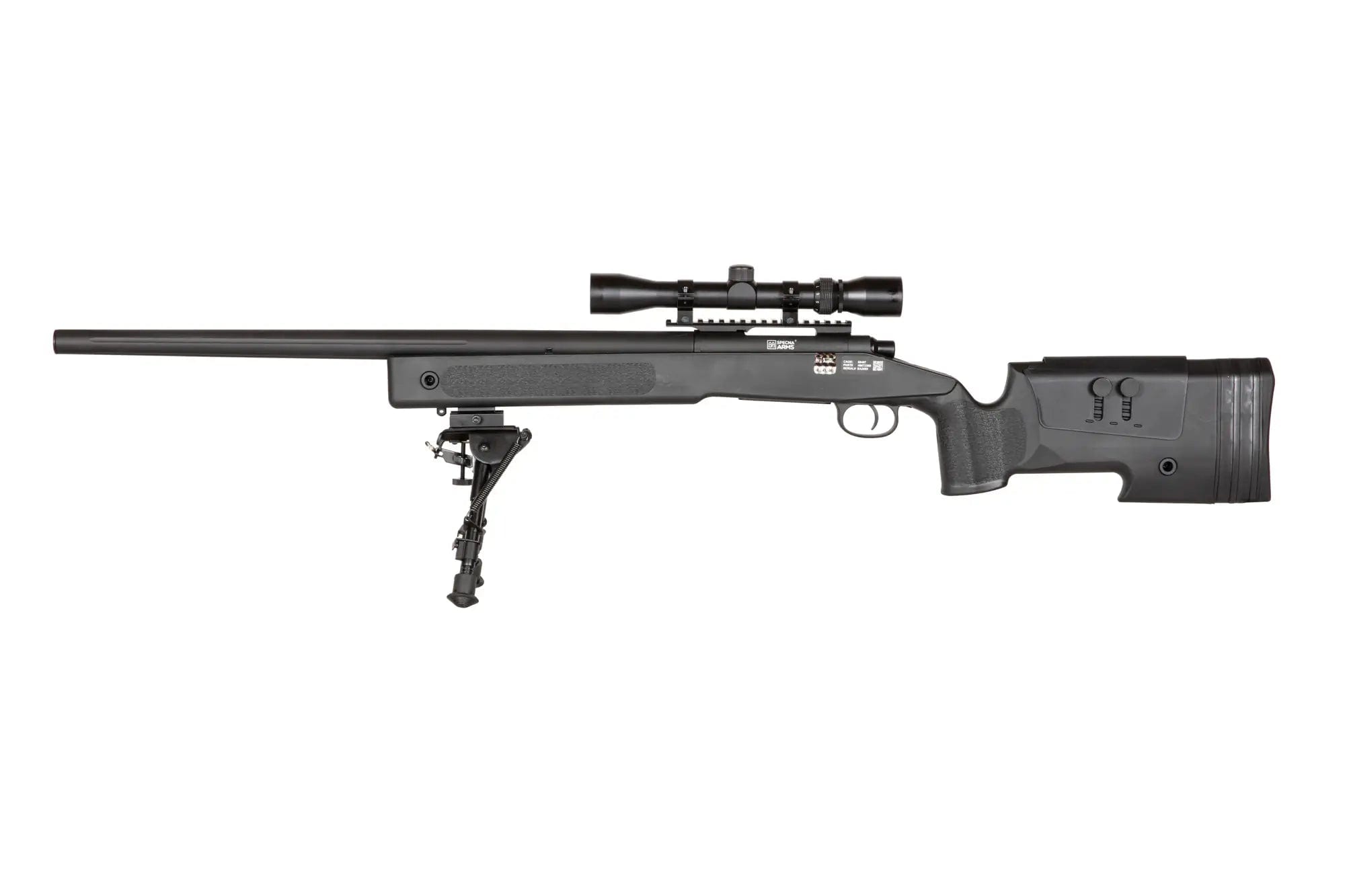 SA-S02 CORE™ High Velocity Sniper Rifle Replica with Scope and Bipod - Black