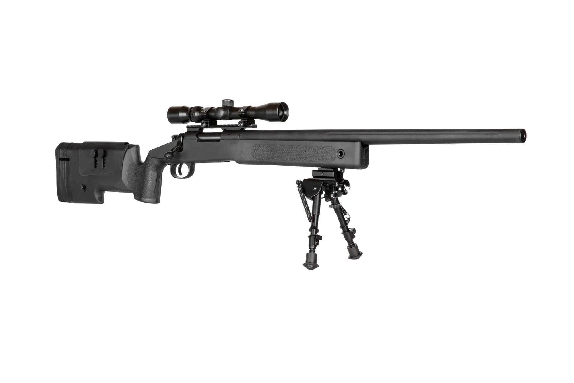 SA-S02 CORE High Velocity Sniper Rifle + Scope and Bipod - Black
