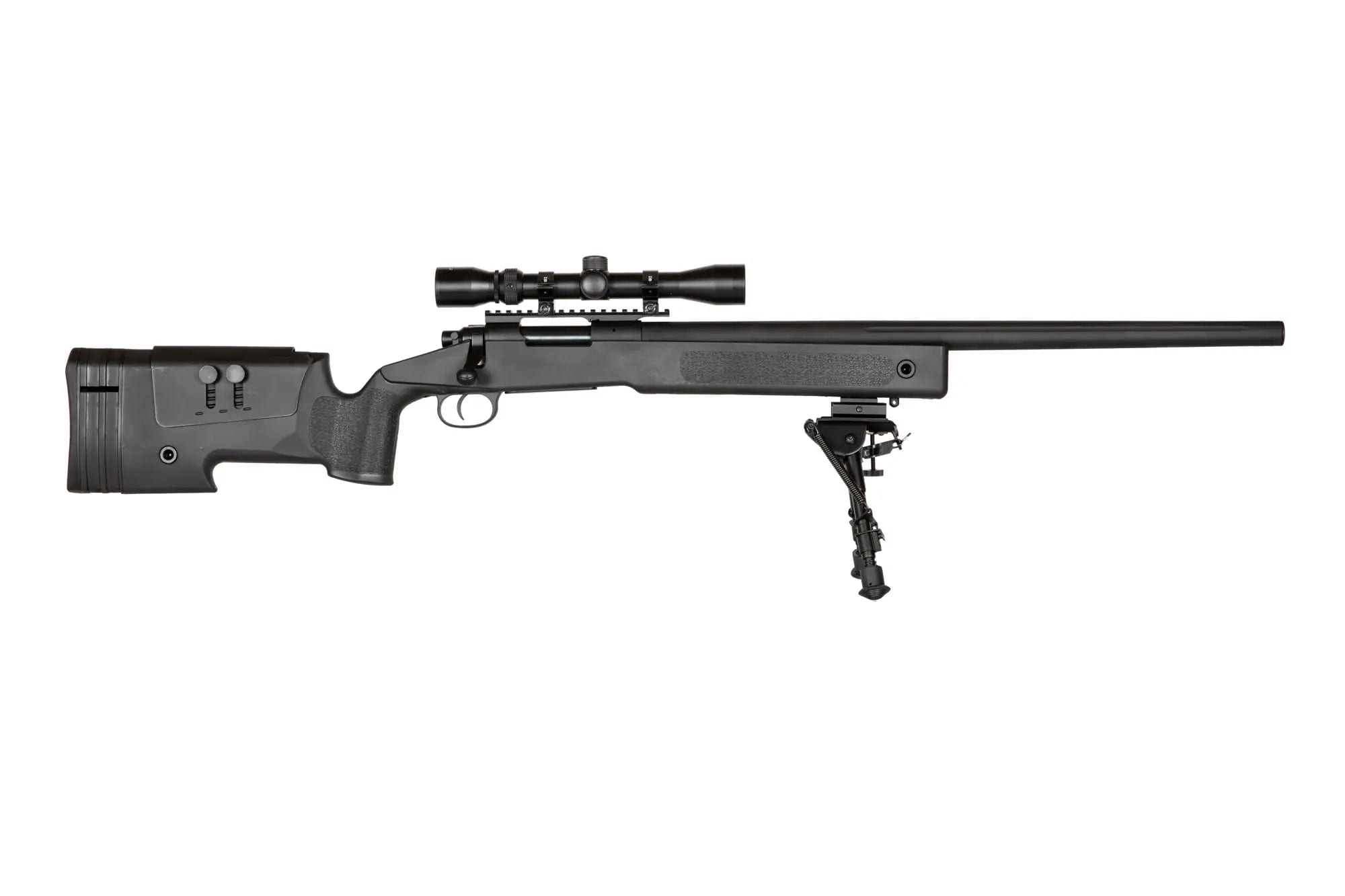 SA-S02 CORE High Velocity Sniper Rifle + Scope and Bipod - Black
