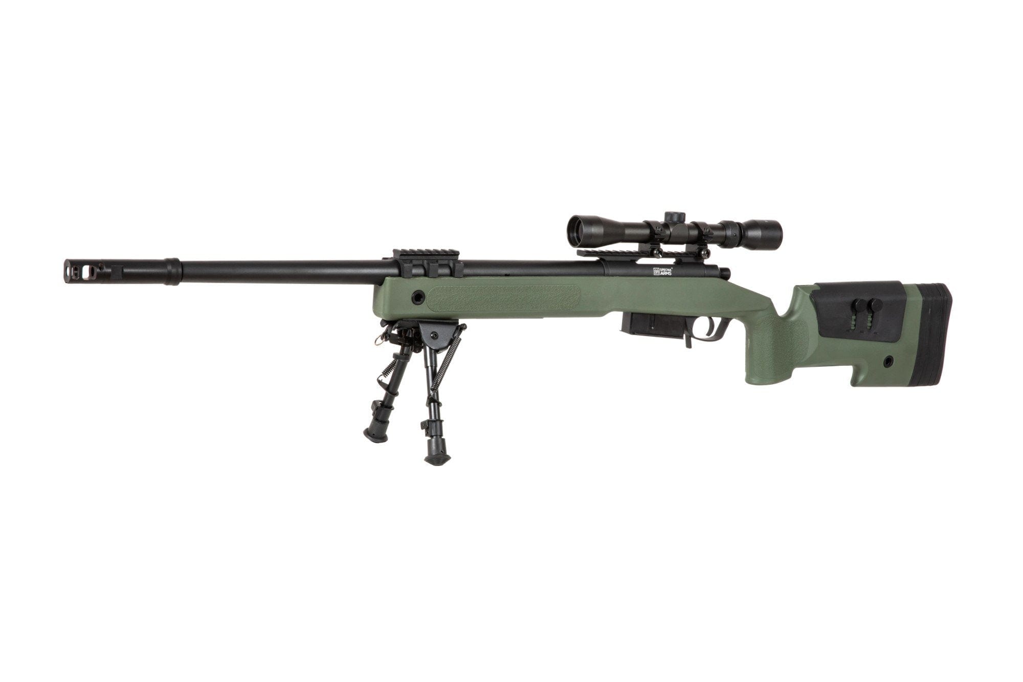 SA-CORE ™ S03 High Velocity Replica Sniper Rifle with Scope and Bipod - olive