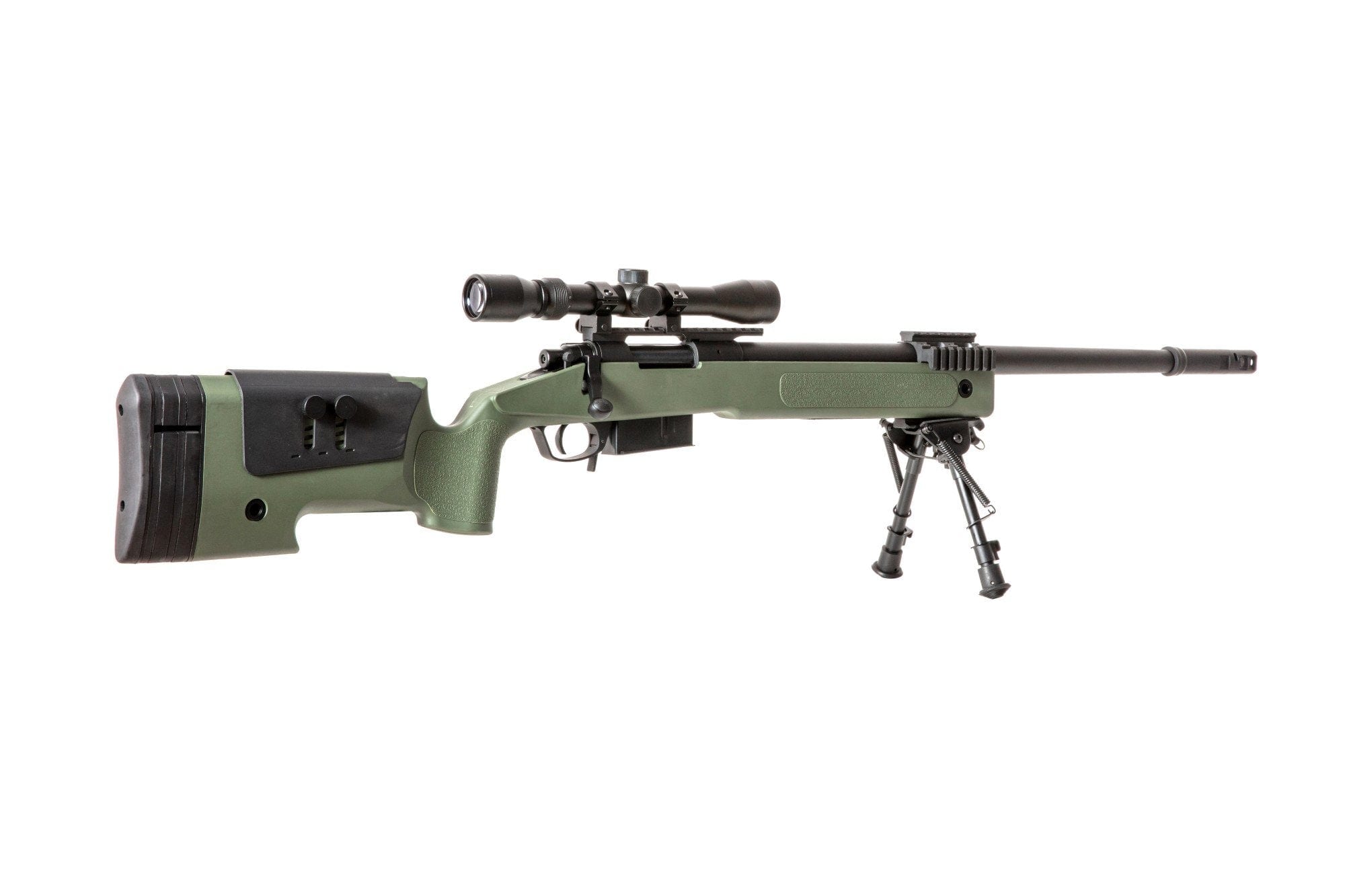 SA-CORE ™ S03 High Velocity Replica Sniper Rifle with Scope and Bipod - olive