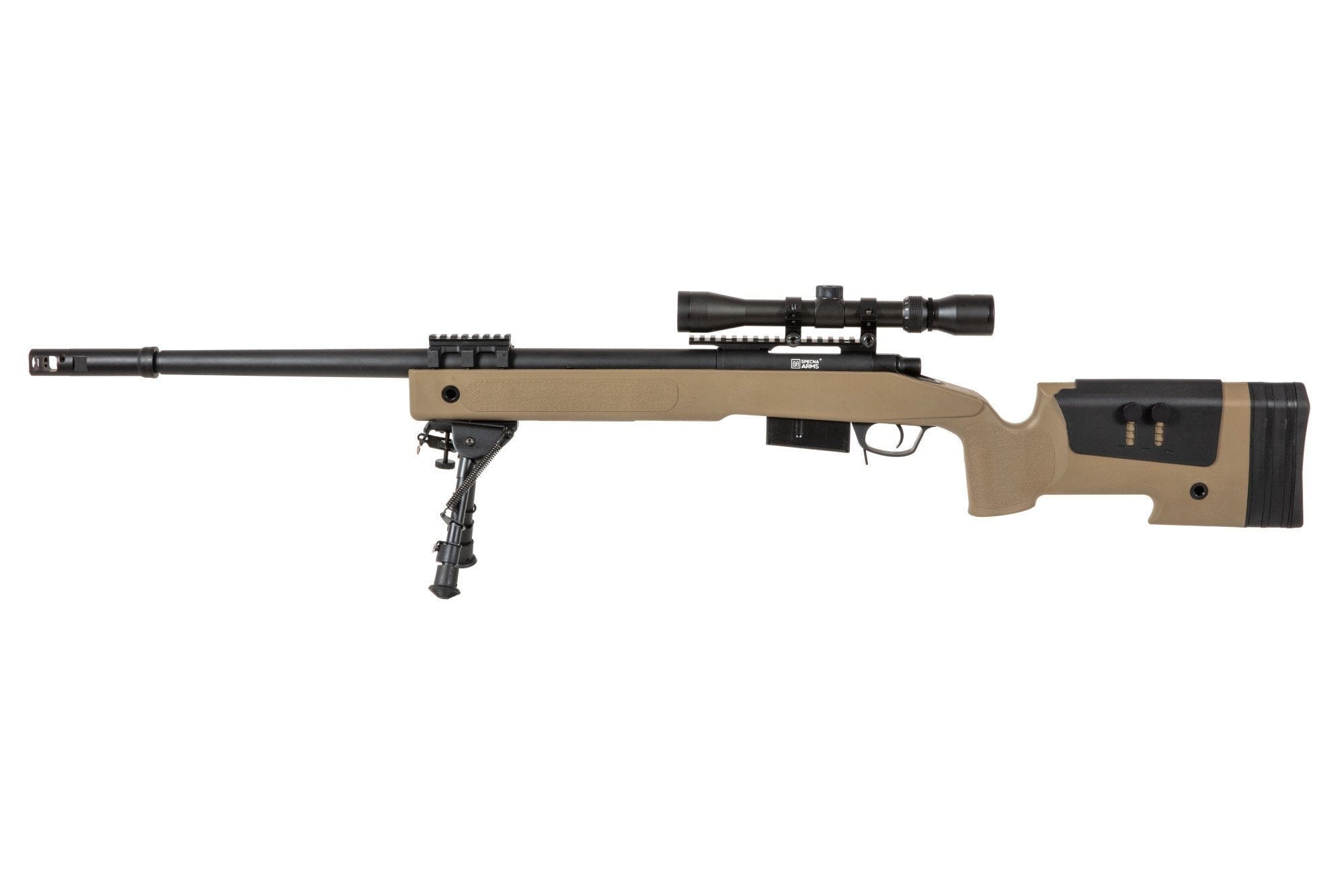 SA-CORE ™ S03 High Velocity Replica Sniper Rifle with Scope and Bipod - Tan