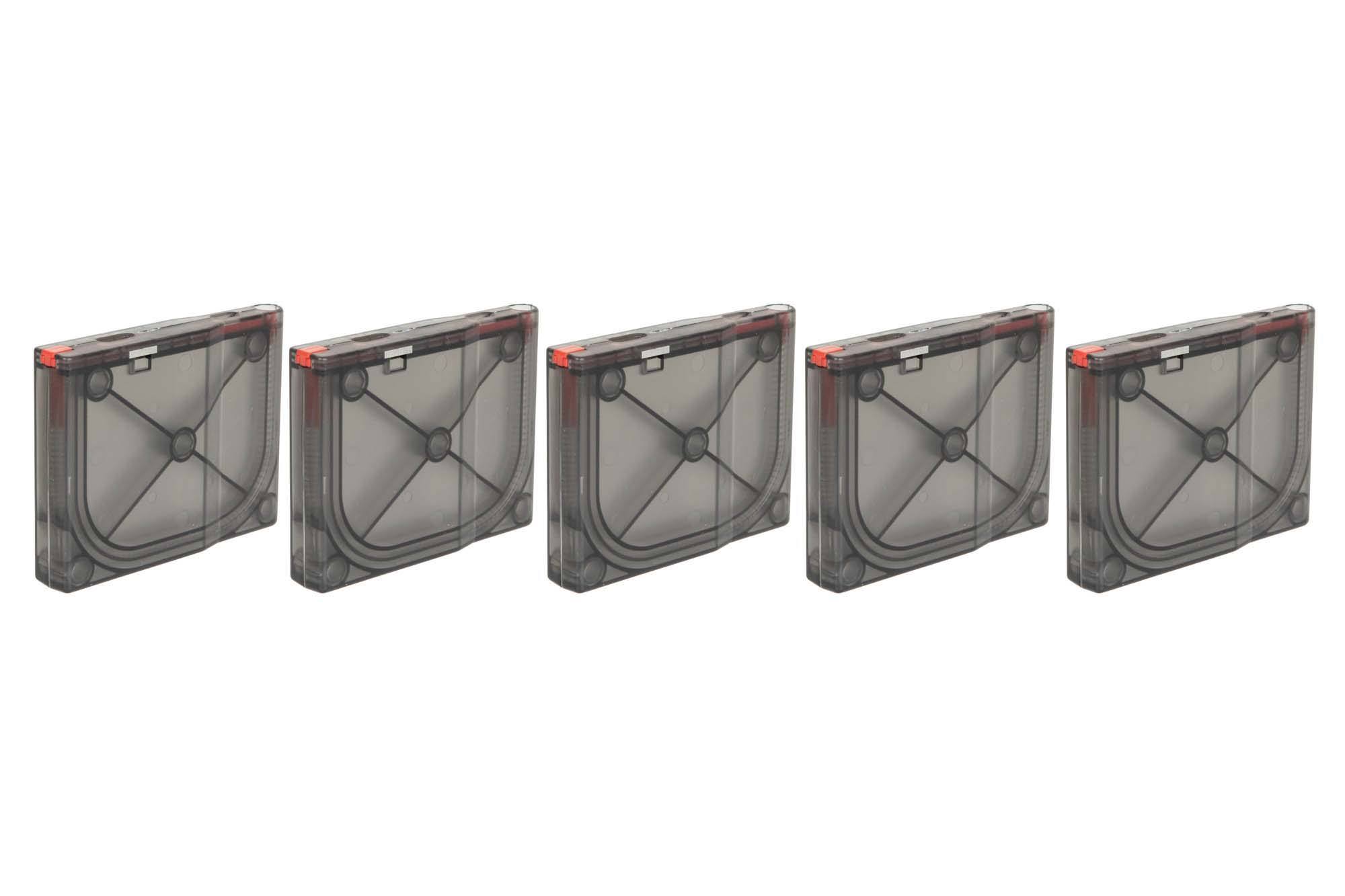 Set of 5 polymer 25-bullet magazines for SRS replicas - Smoke