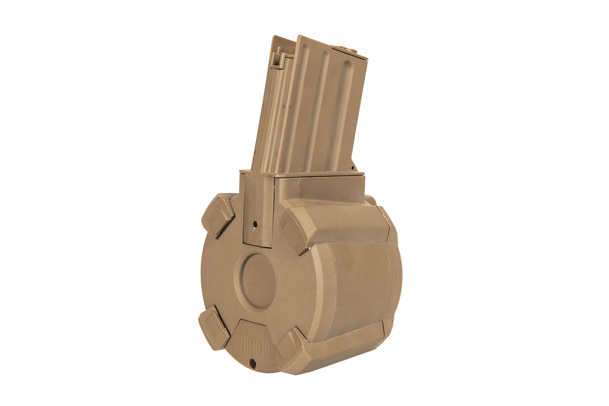 1400rd Electric Drum Magazine for M4/M16 replicas - tan by A&K on Airsoft Mania Europe