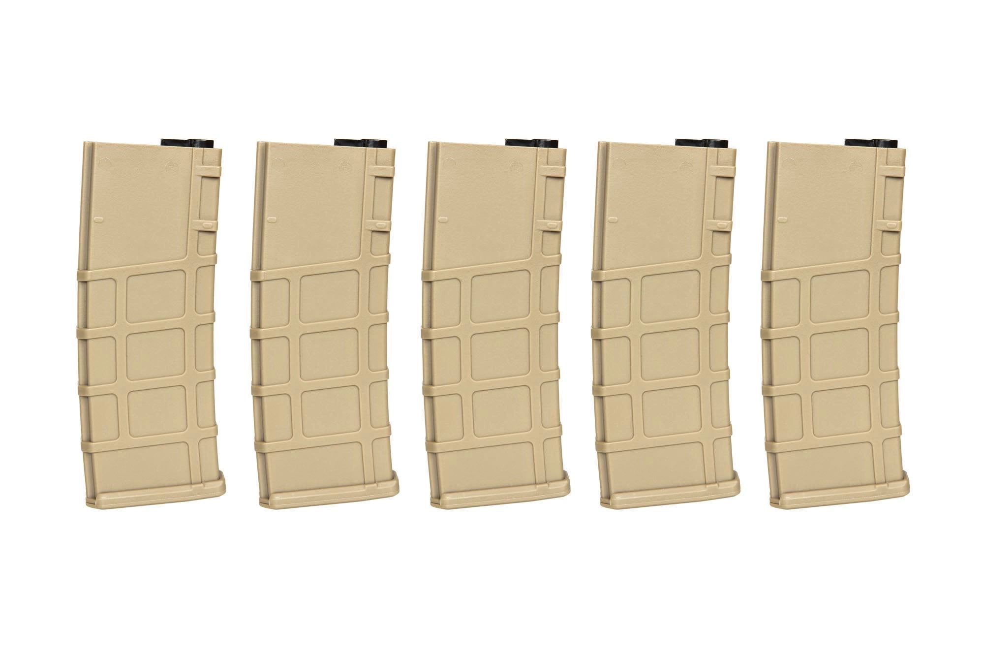5 x 200 BB's M4 magazines - Tan