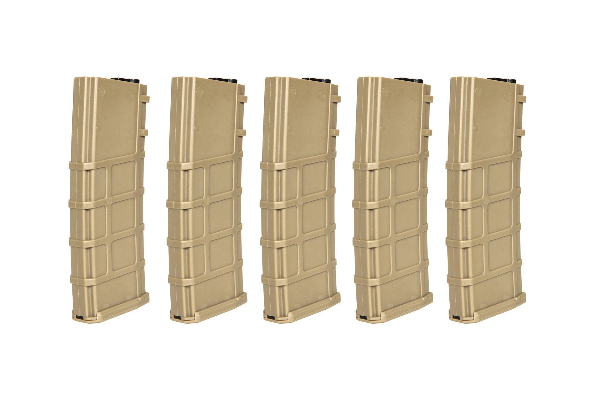 5 x 200 BB's M4 magazines - Tan