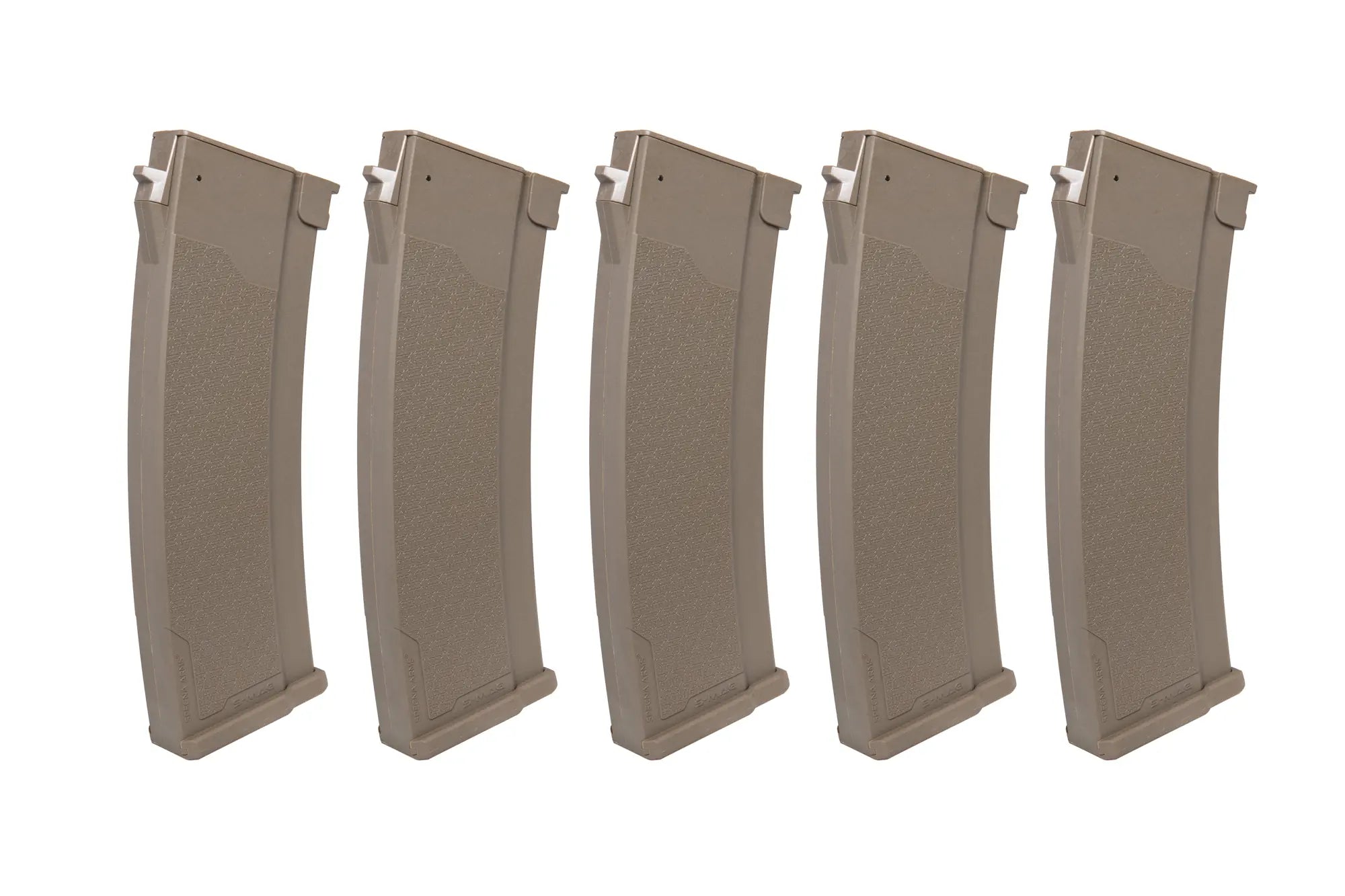 Set of 5 Mid-Cap S-Mag for J series - 175 rounds, Tan