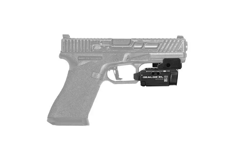 BALDR Mini RL Tactical Flashlight with laser sight - black