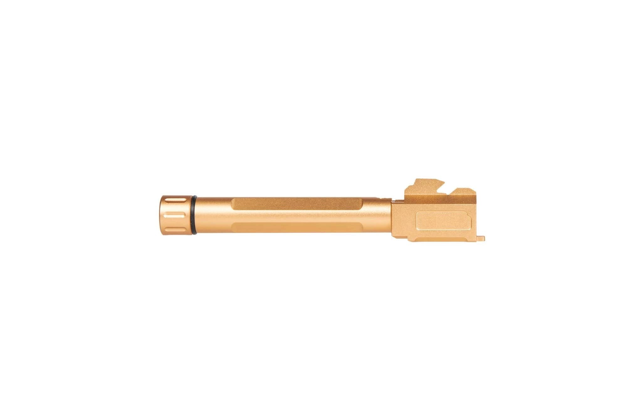 Outer, threaded barrel for G17 airsoft gun - gold