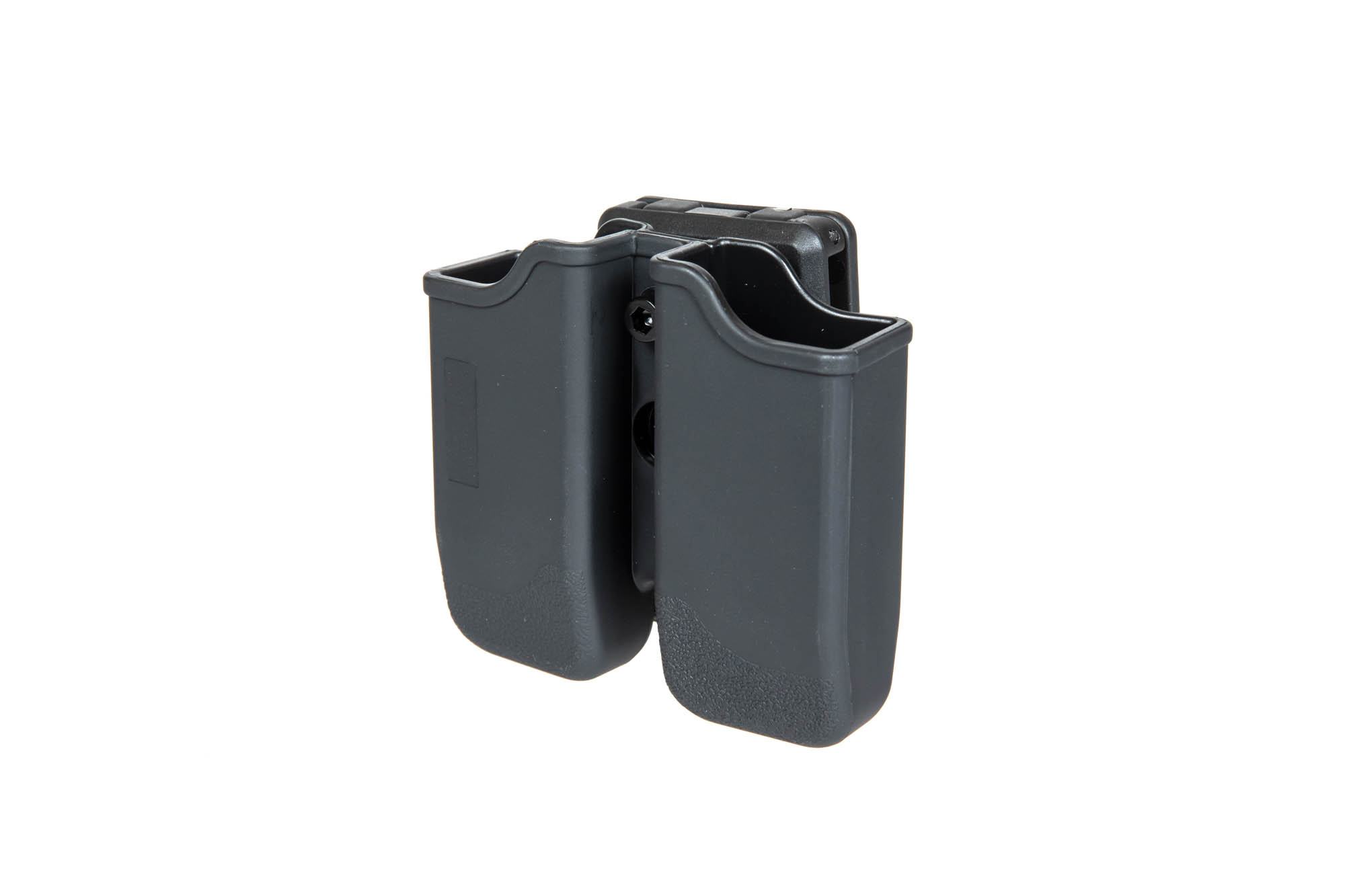 Double polymer pistol pouch (molle) - black