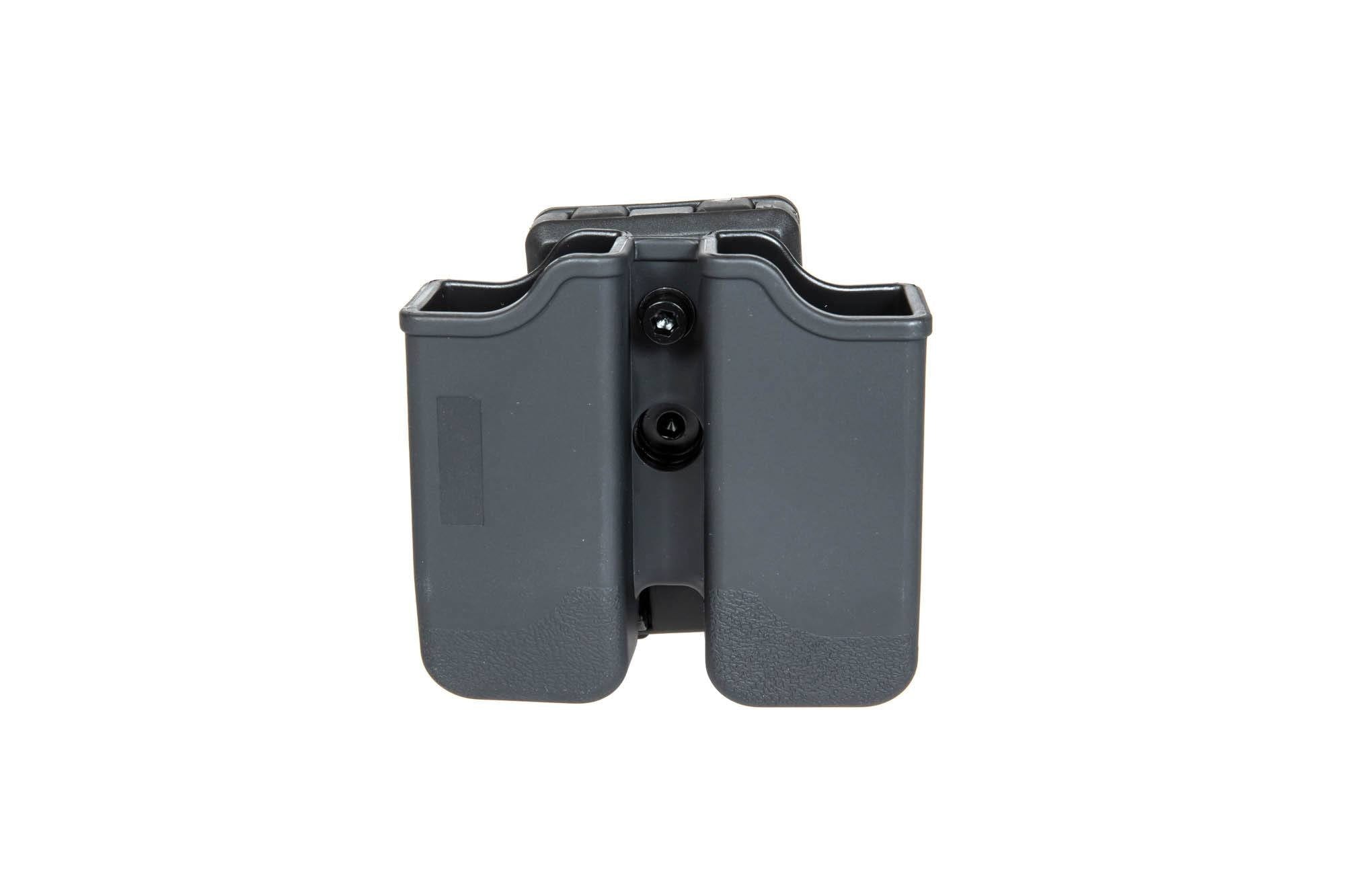Double polymer pistol pouch (molle) - black