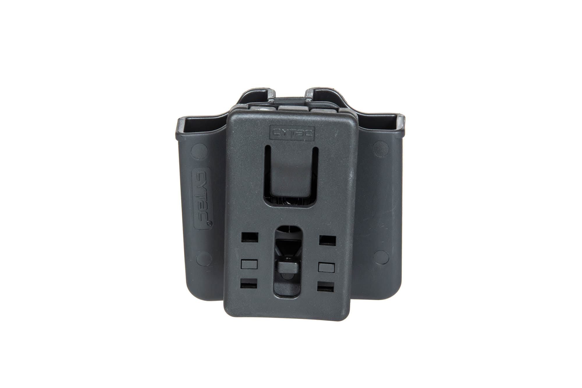 Double polymer pistol pouch (molle) - black