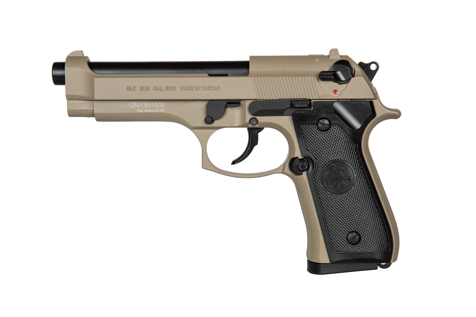 Airsoft Pistol ICS BLE-BM9 GBB - Tan