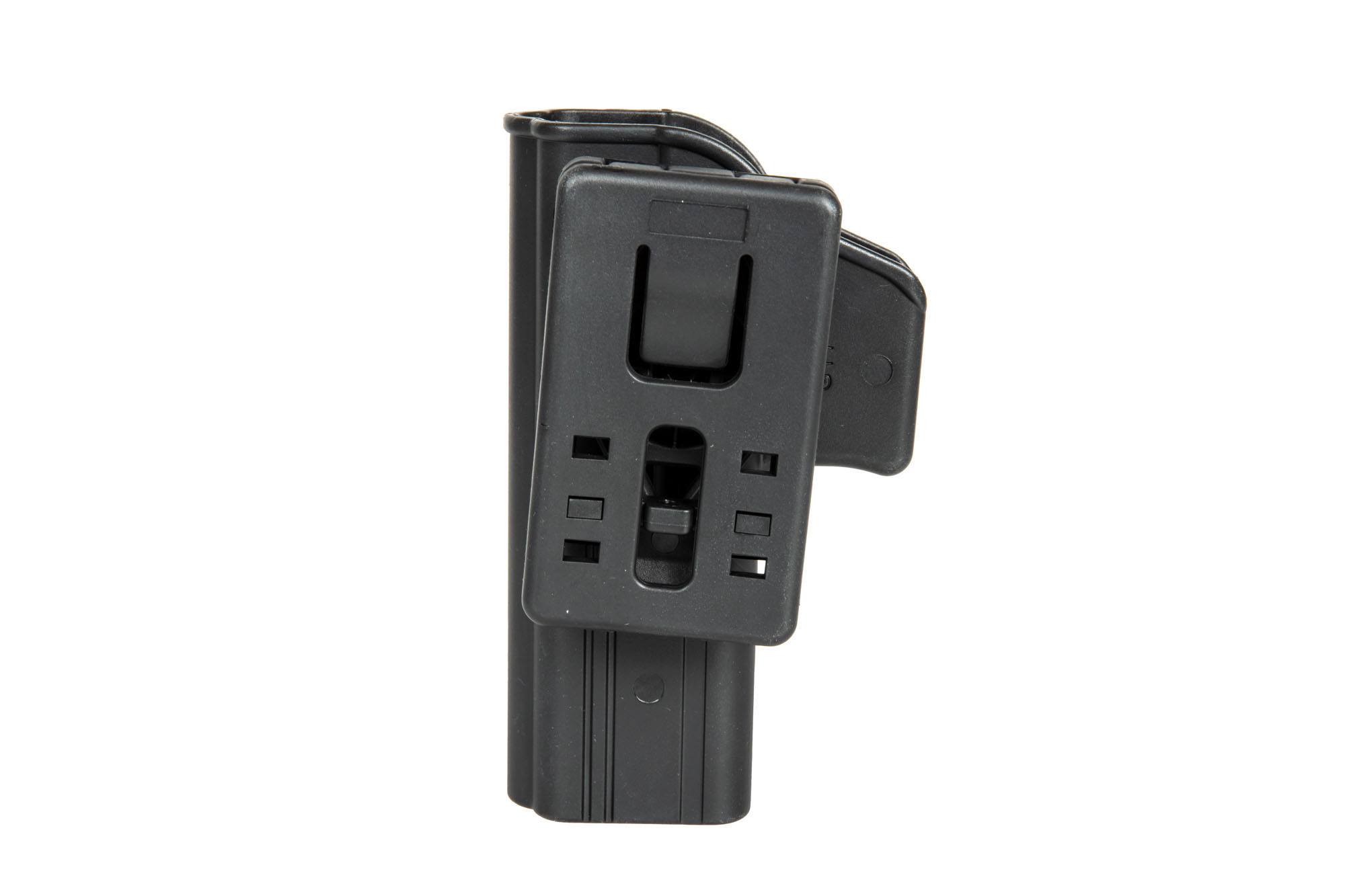 Release Button Holster with Belt Clip for Glock 17 Pistols - Black
