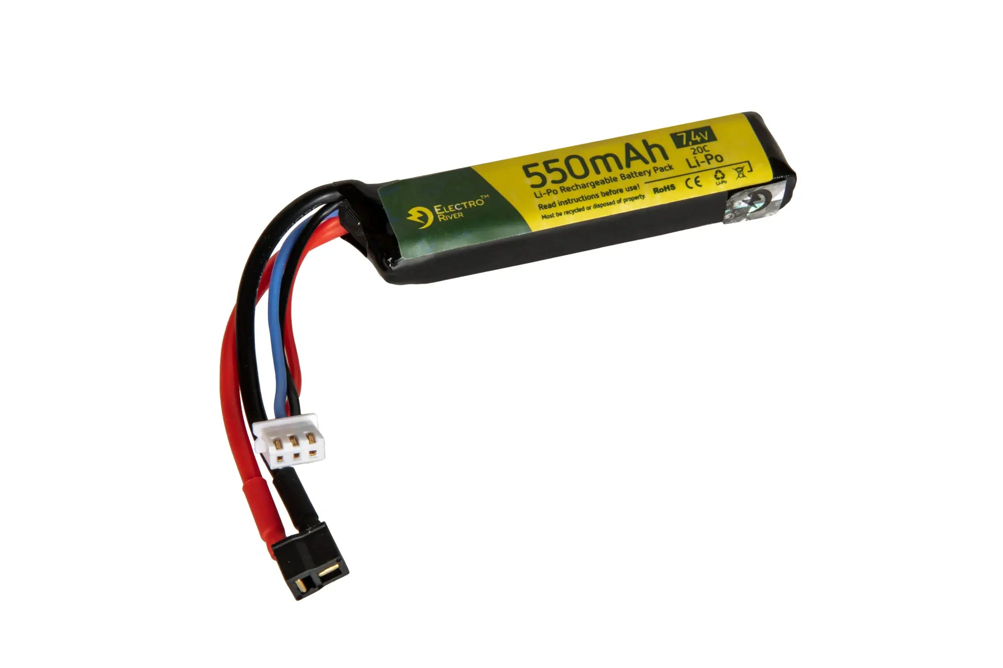 LiPo 7.4V 550mAh 20C Battery for AEP with MOSFET
