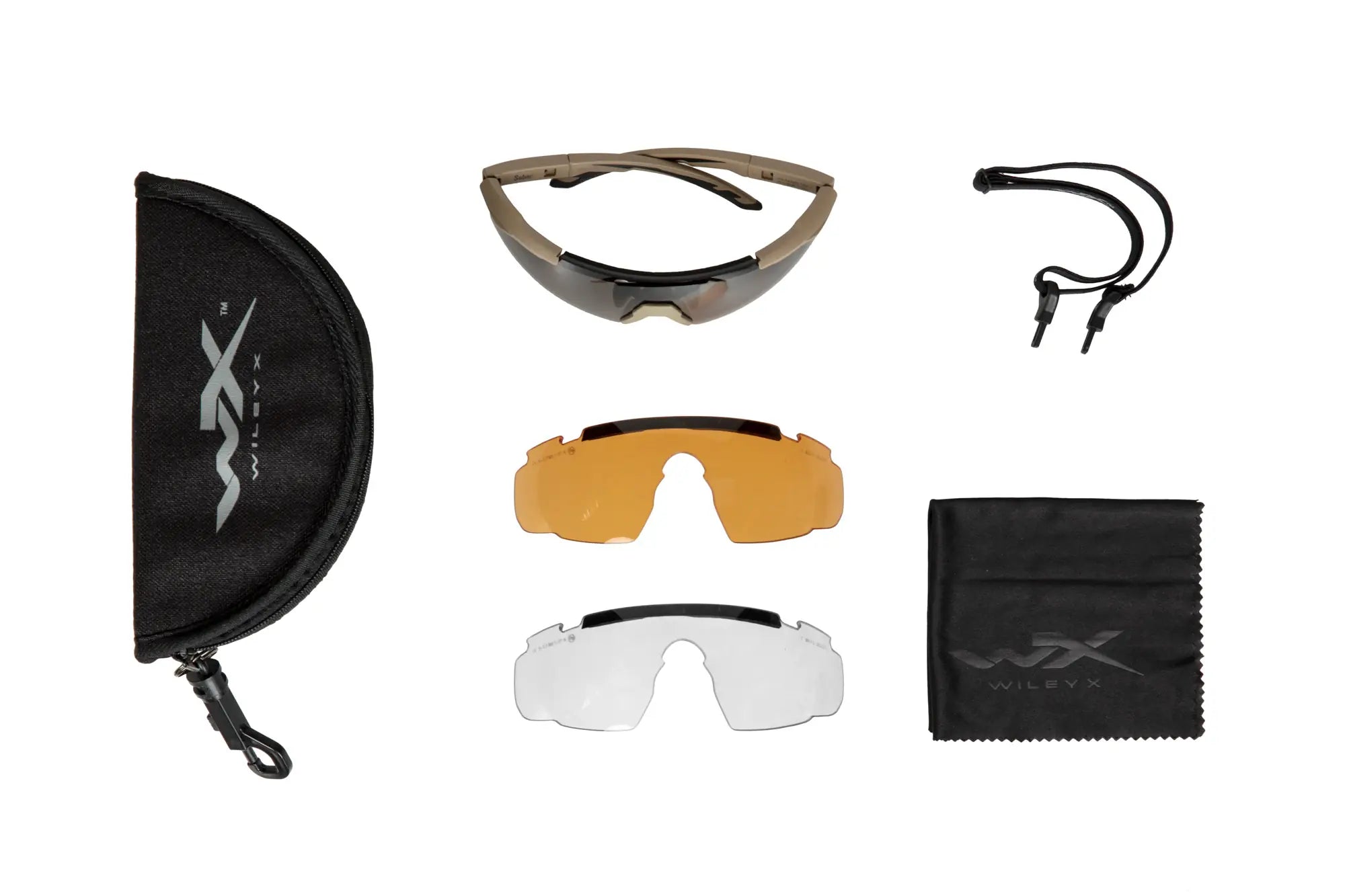 SABER ADV Matte Tan glasses - Smoke Grey / Clear / Light Rust