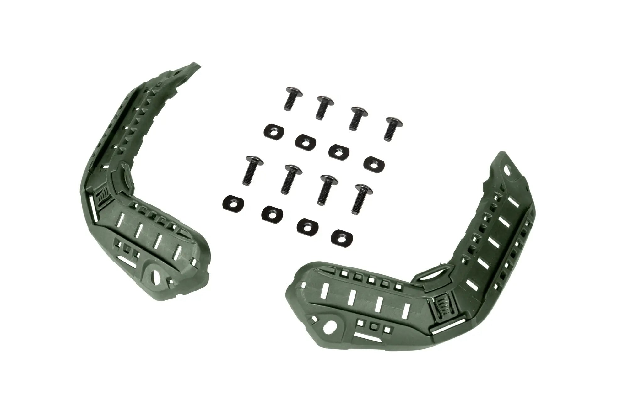 Set of rails for FAST type helmets - Green