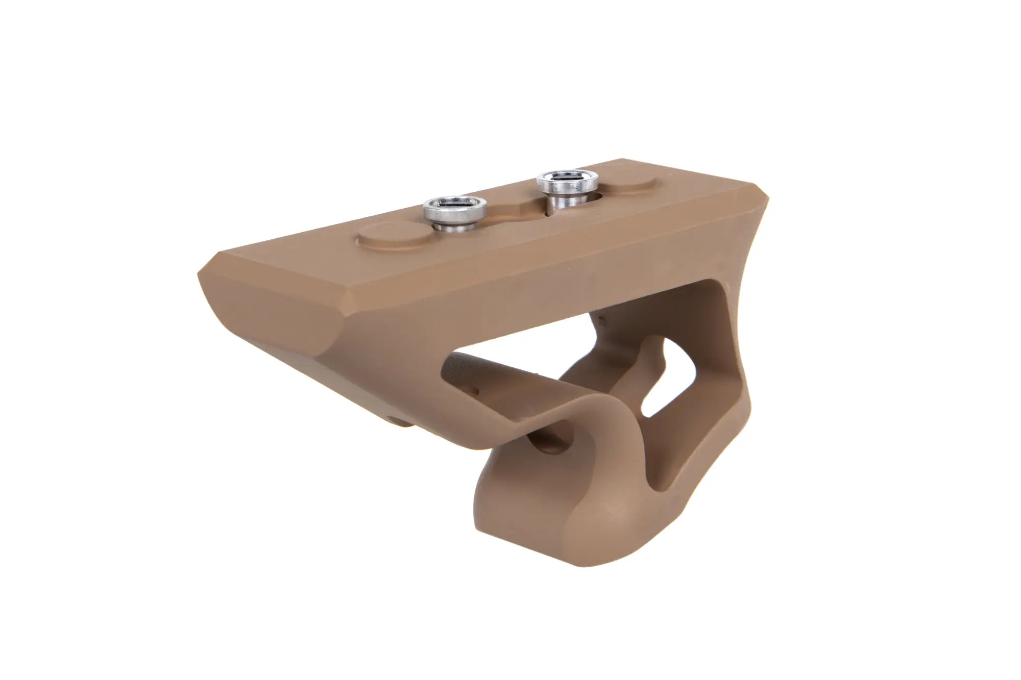 Short CNC angle grip on Keymod Tan