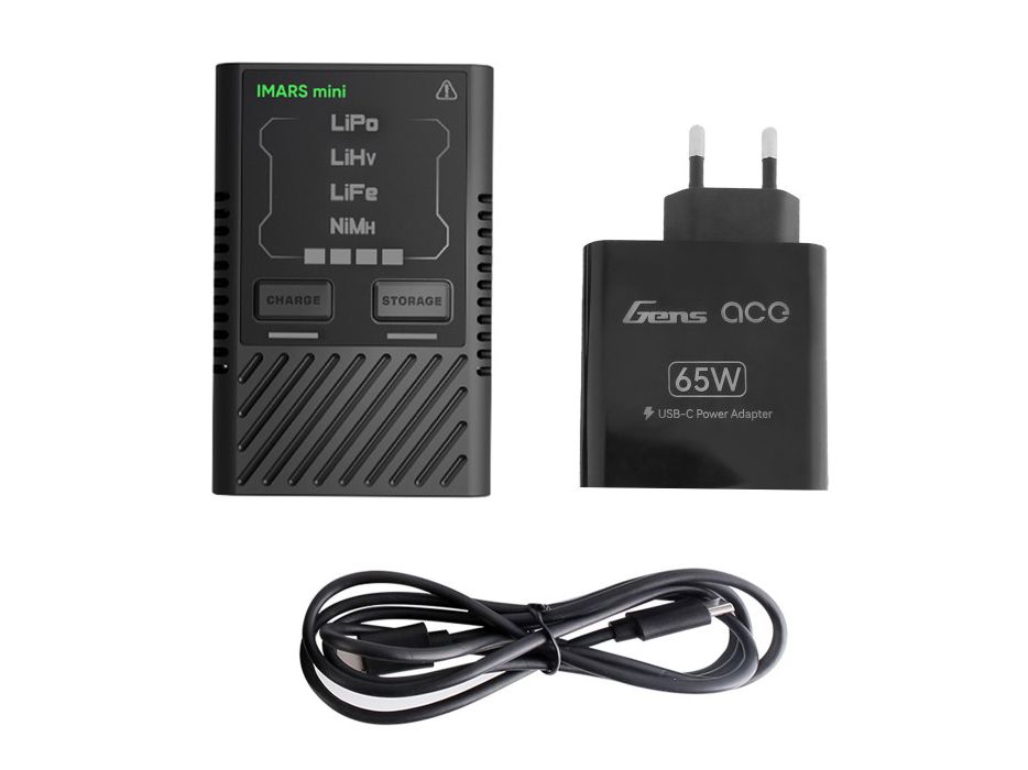Battery Charger IMARS mini G-Tech USB-C 2-4S 60W with Power Supply Adapter