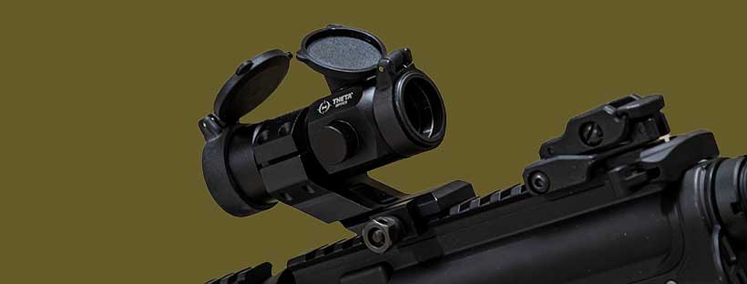 red green dots and scopes for airsoft manufactured by Theta Optics