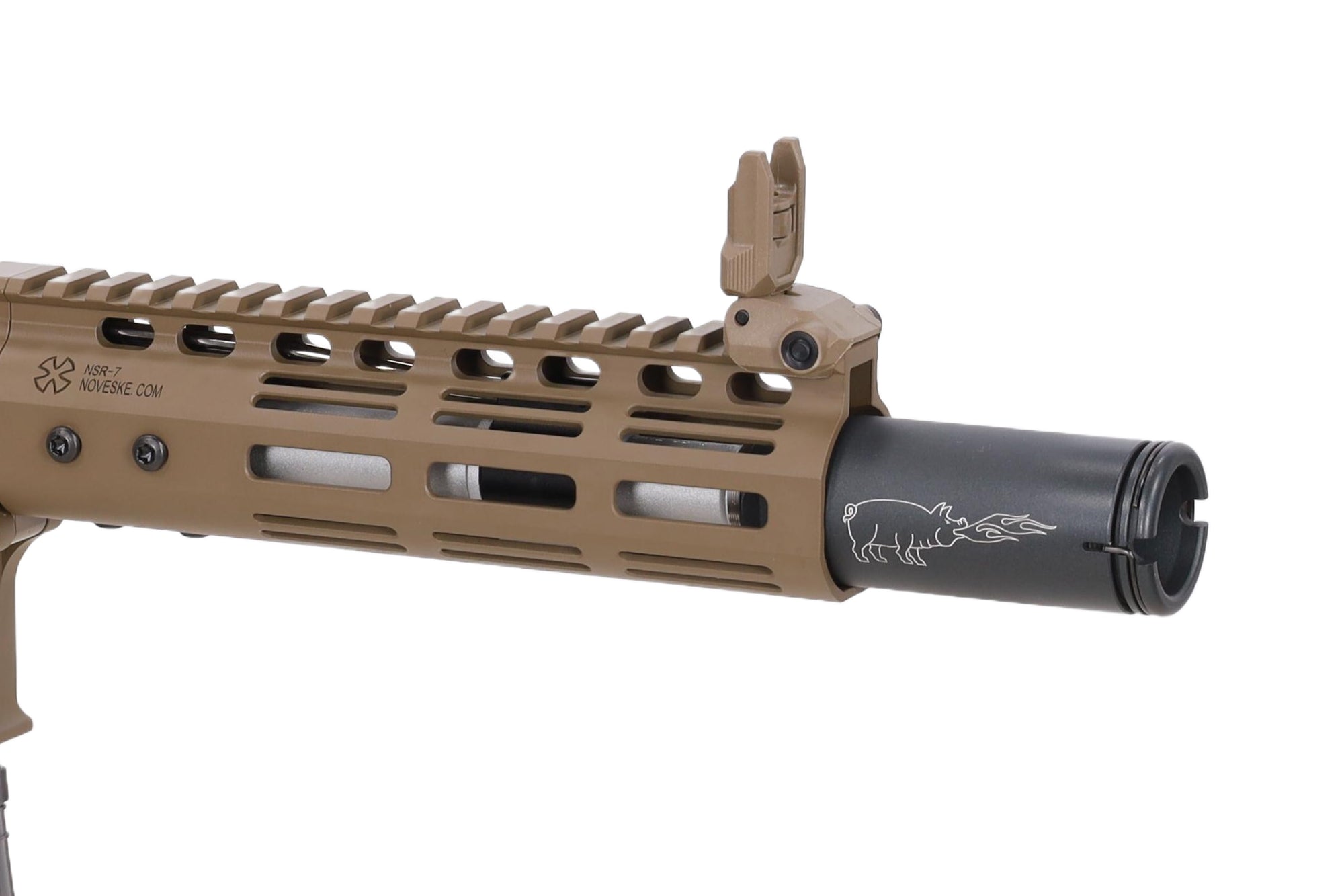 CYMA Noveske x EMG N4 Gen.3 SBR Platinum Gen.2 7" AEG Assault Rifle - Tan