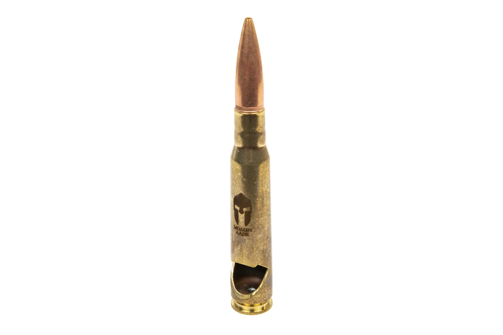 Lucky Shot .50 Cal bottle opener BMG Molon Labe Gold