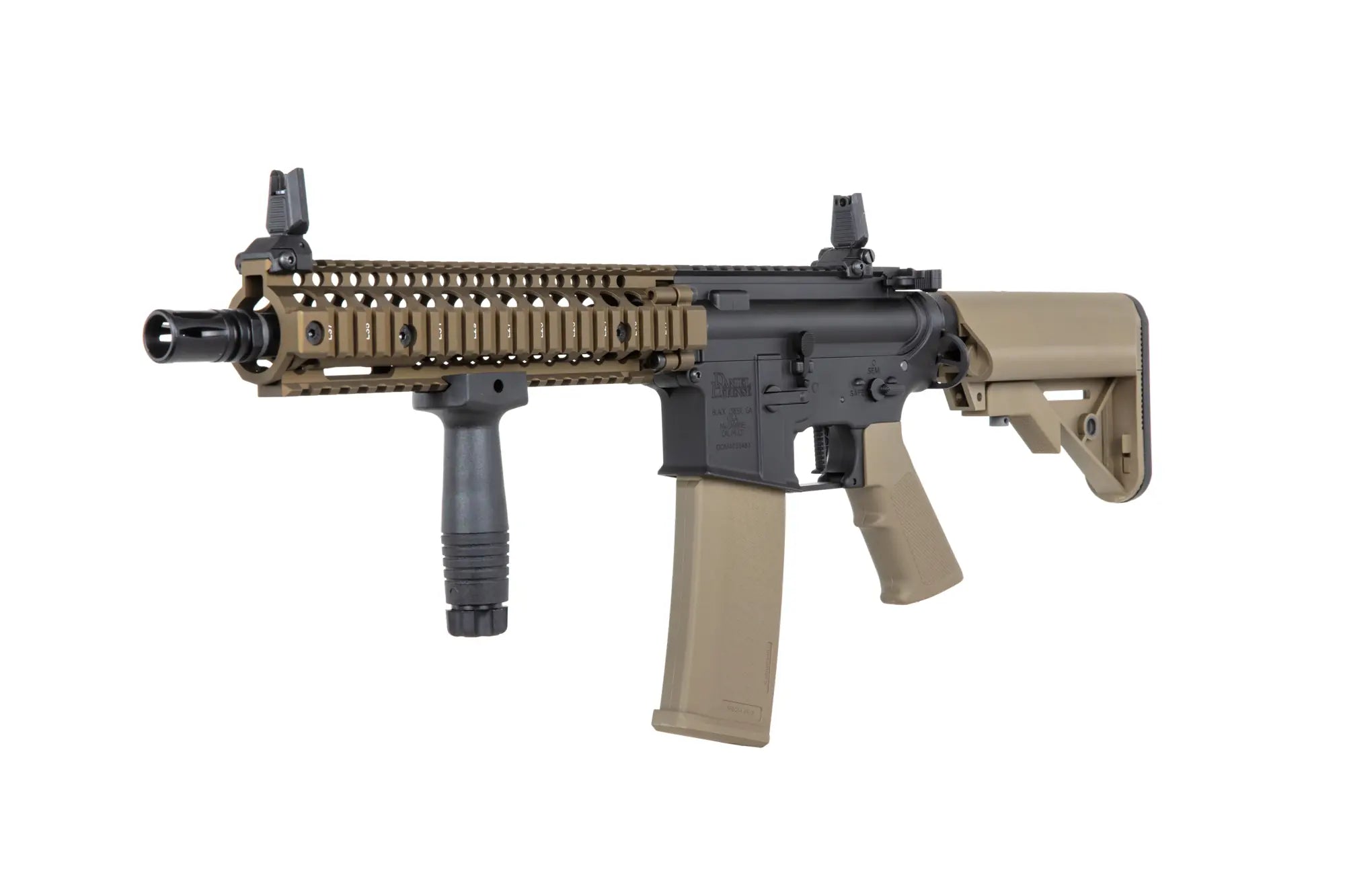 Specna Arms Daniel Defense® MK18 SA-P19 Prime™ Aster II ETU airsoft carbine with Chaos Bronze brushless motor