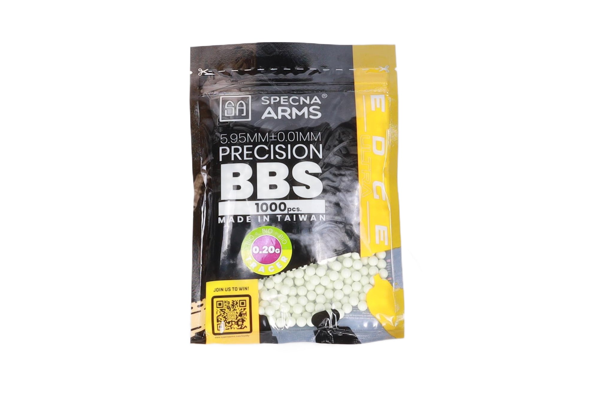 airsoft 0.20g Specna Arms EDGE ULTRA™ BIO Tracer precision BBs 1000 pieces Green