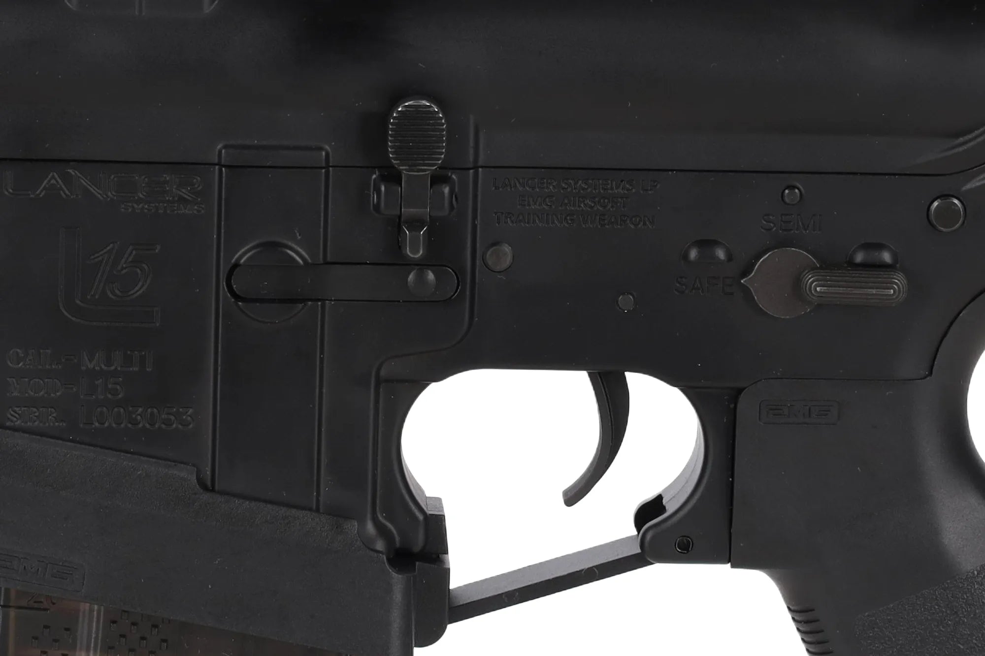 King Arms x Lancer Systems airsoft Carbine L15 LCH7 8" Real Carbon Black