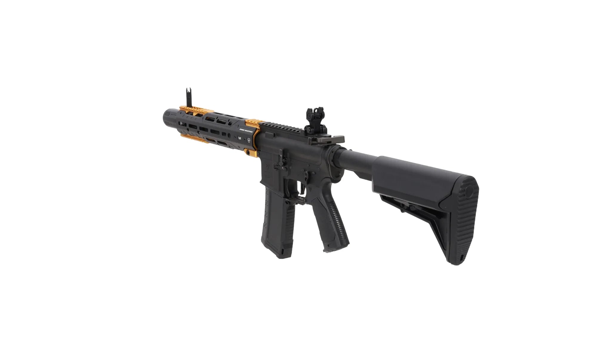 King Arms x Strike Industries Sentinel GRIDLOK® 11" Aster SE ETU Black and Gold airsoft Carbine-2